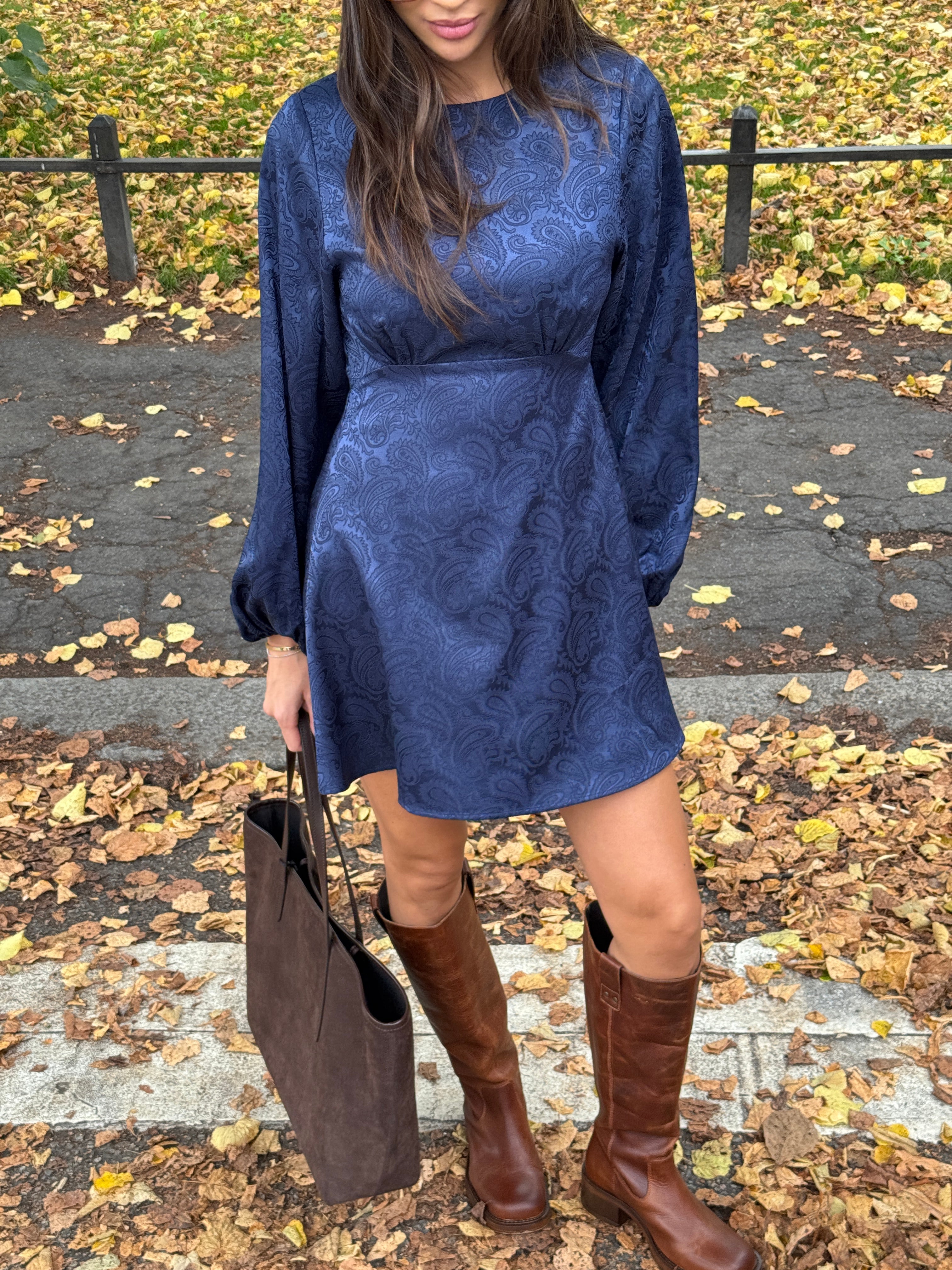 Edda Short Dress - Navy