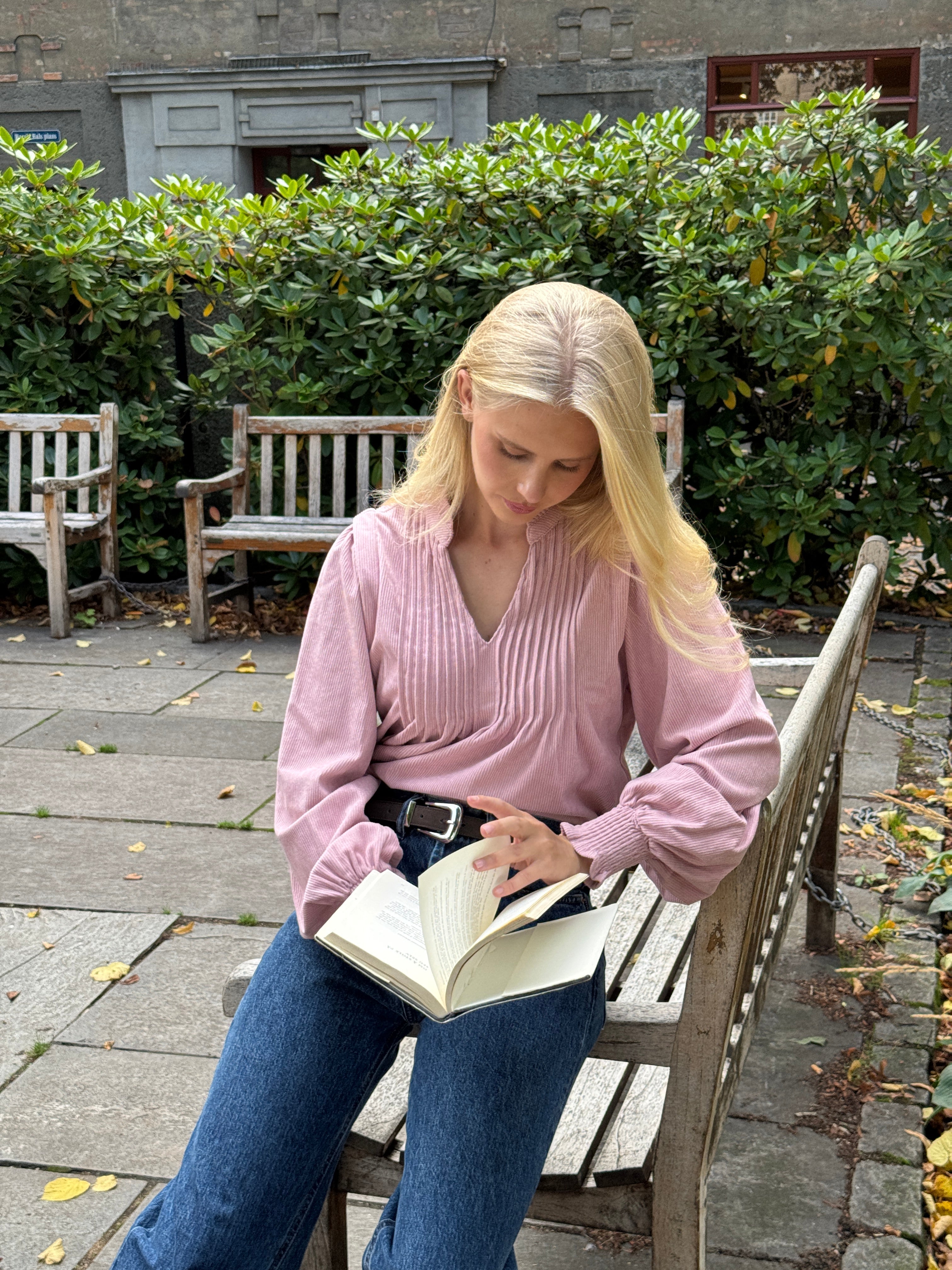 Emma Cord Blouse - Dusty Pink