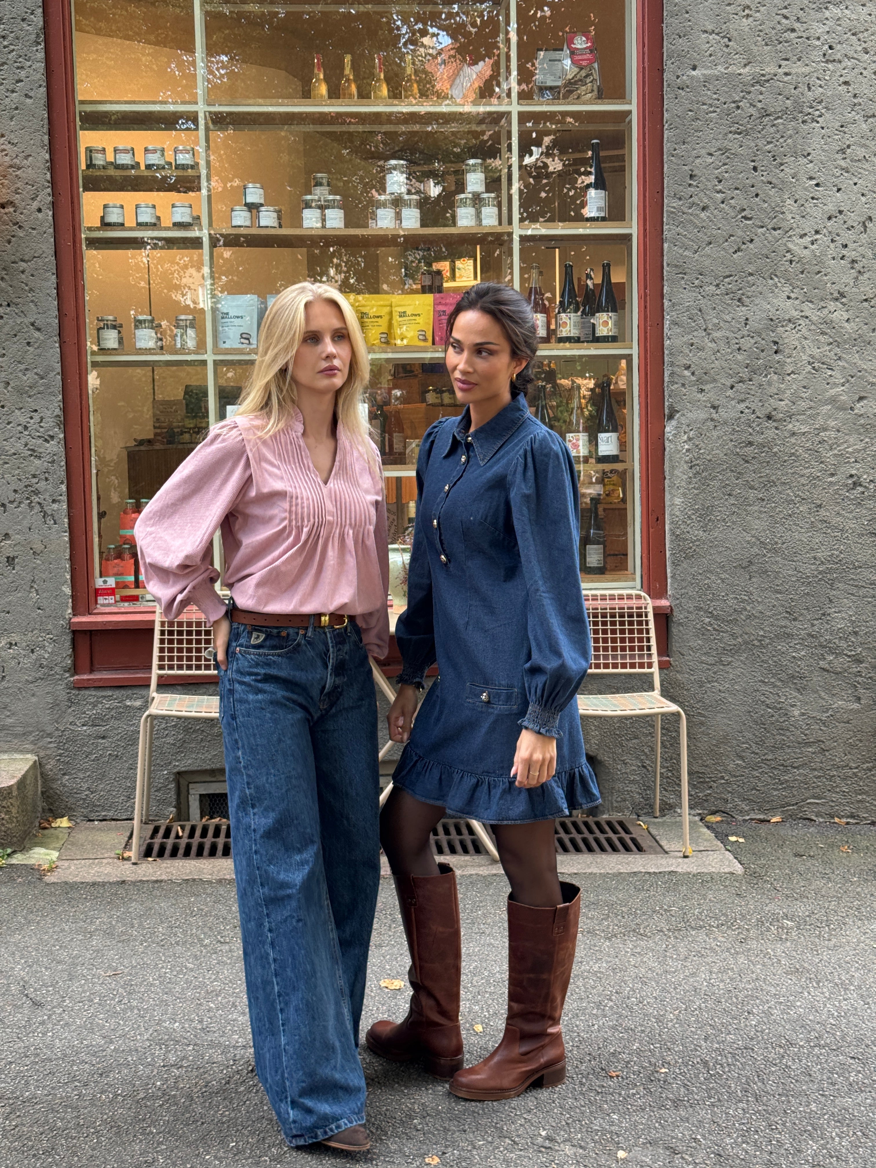 Emma Cord Blouse - Dusty Pink