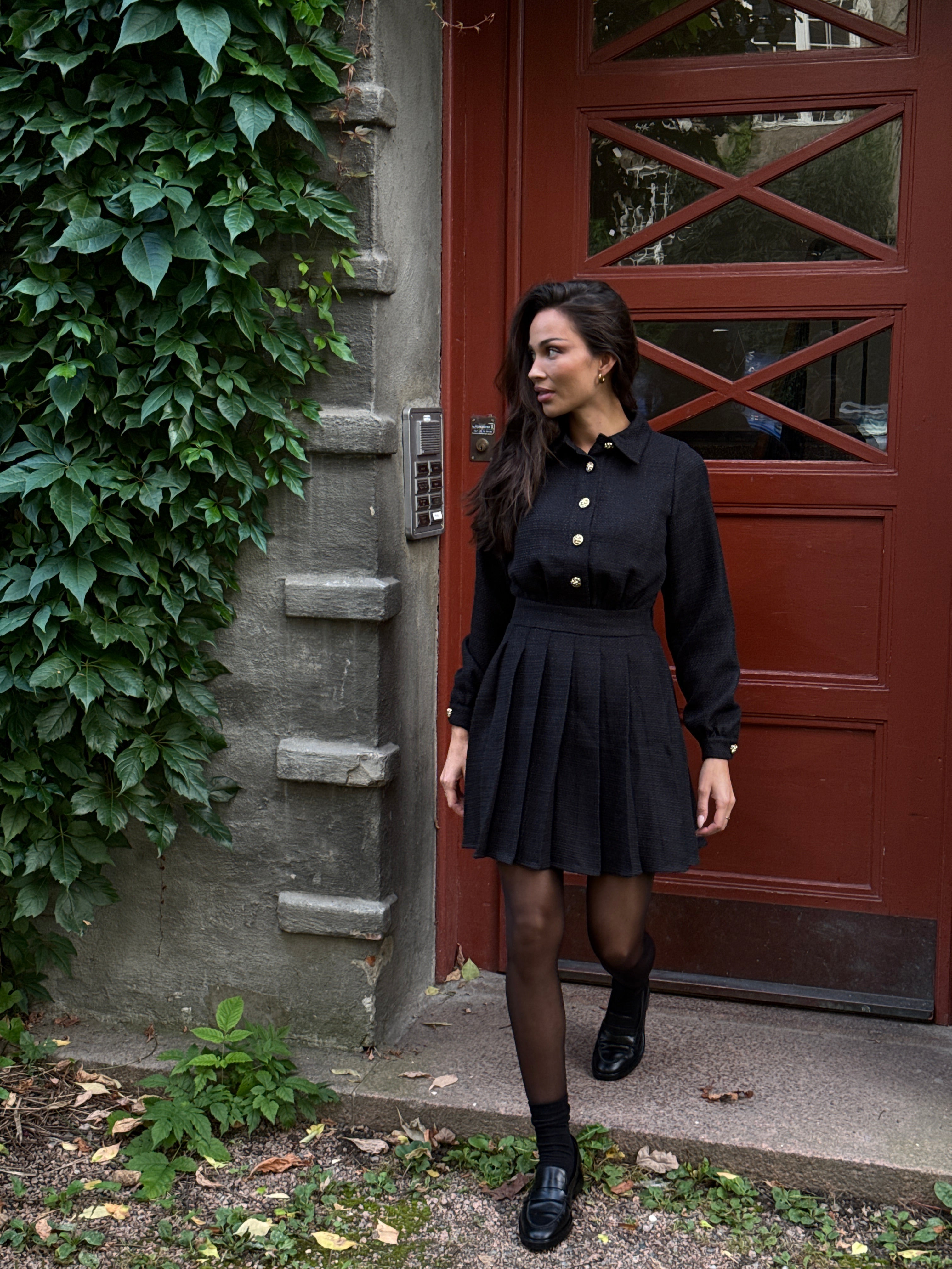 Vinda Boucle Dress - Black