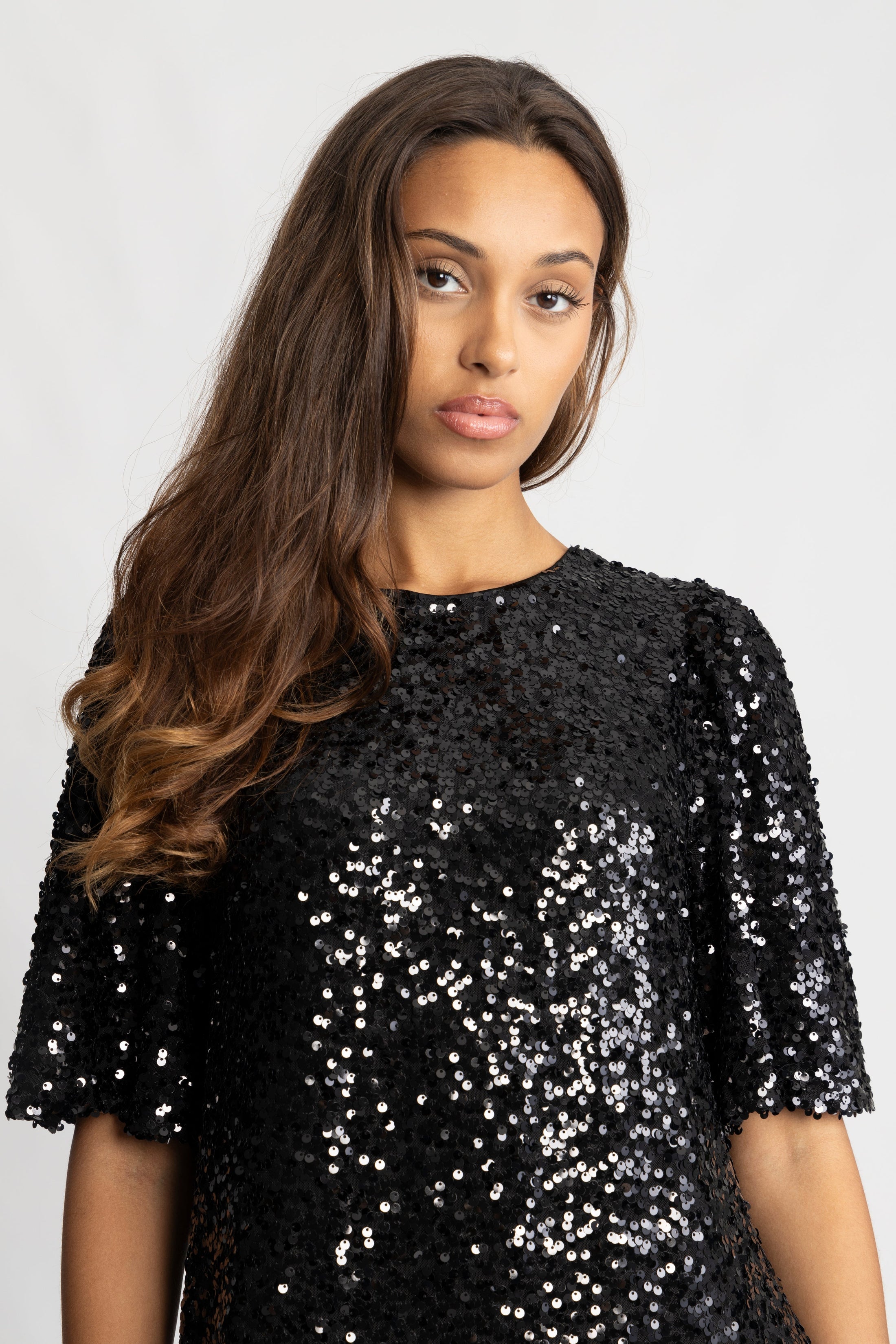 Julfrid Glitter Dress - Black