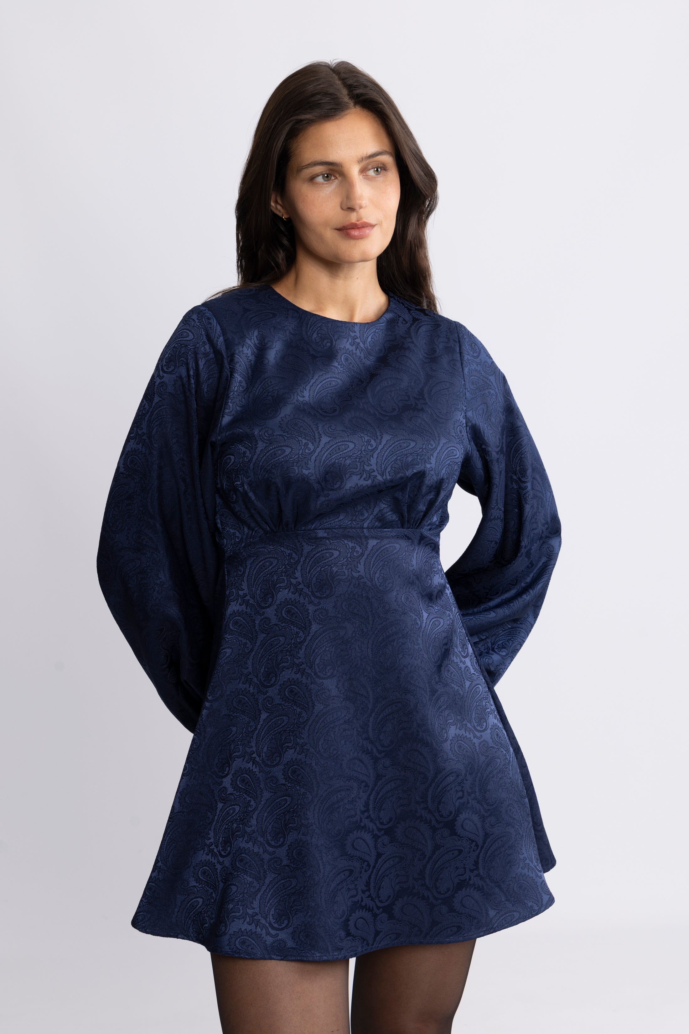 Edda Short Dress - Navy