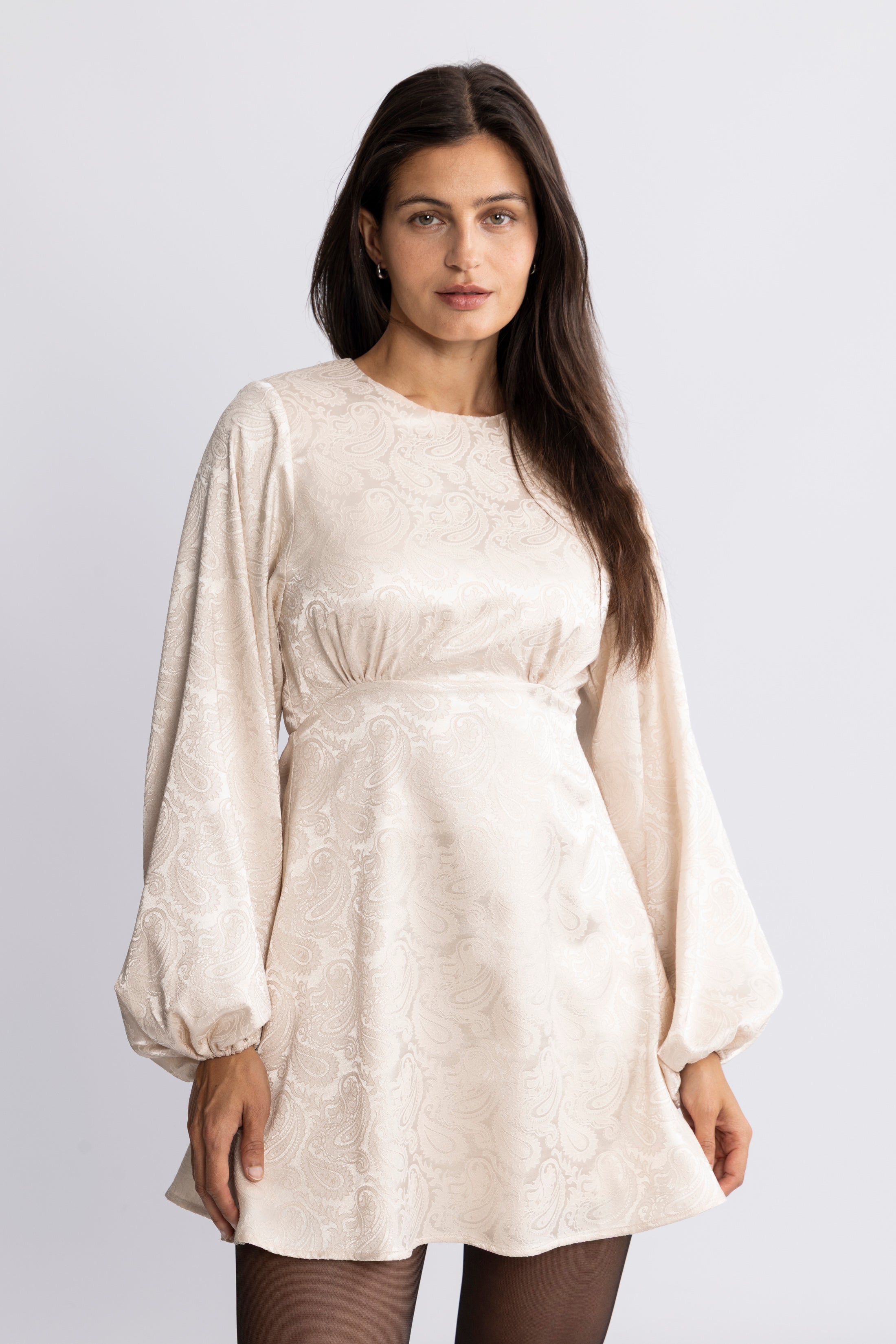 Edda Short Dress - Creme