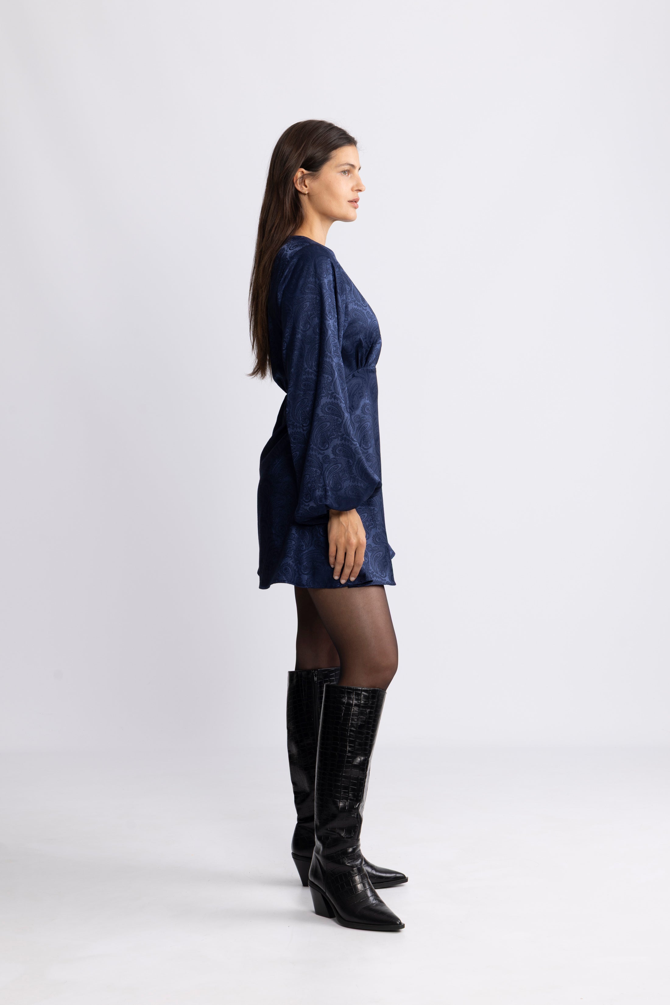 Edda Short Dress - Navy