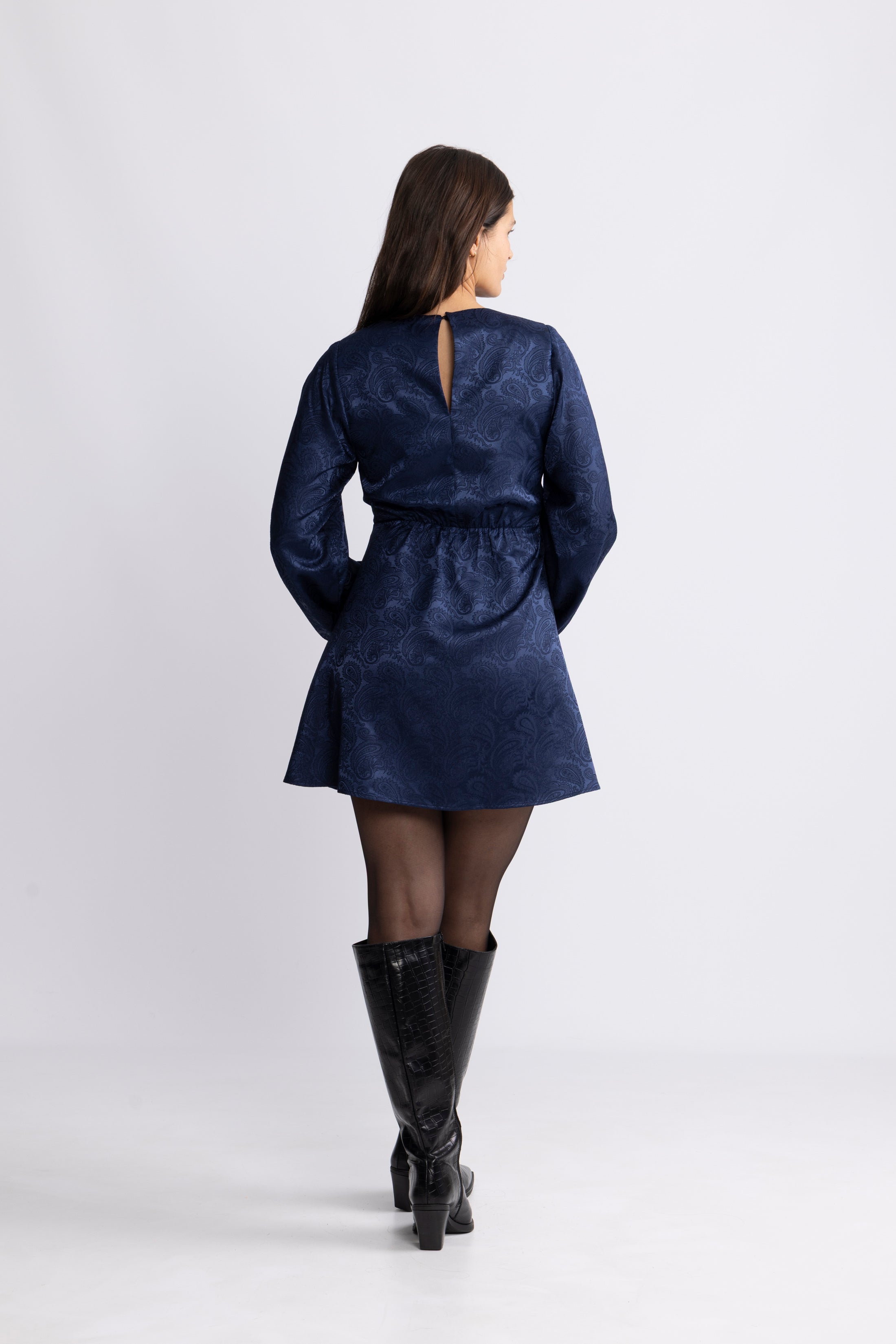 Edda Short Dress - Navy