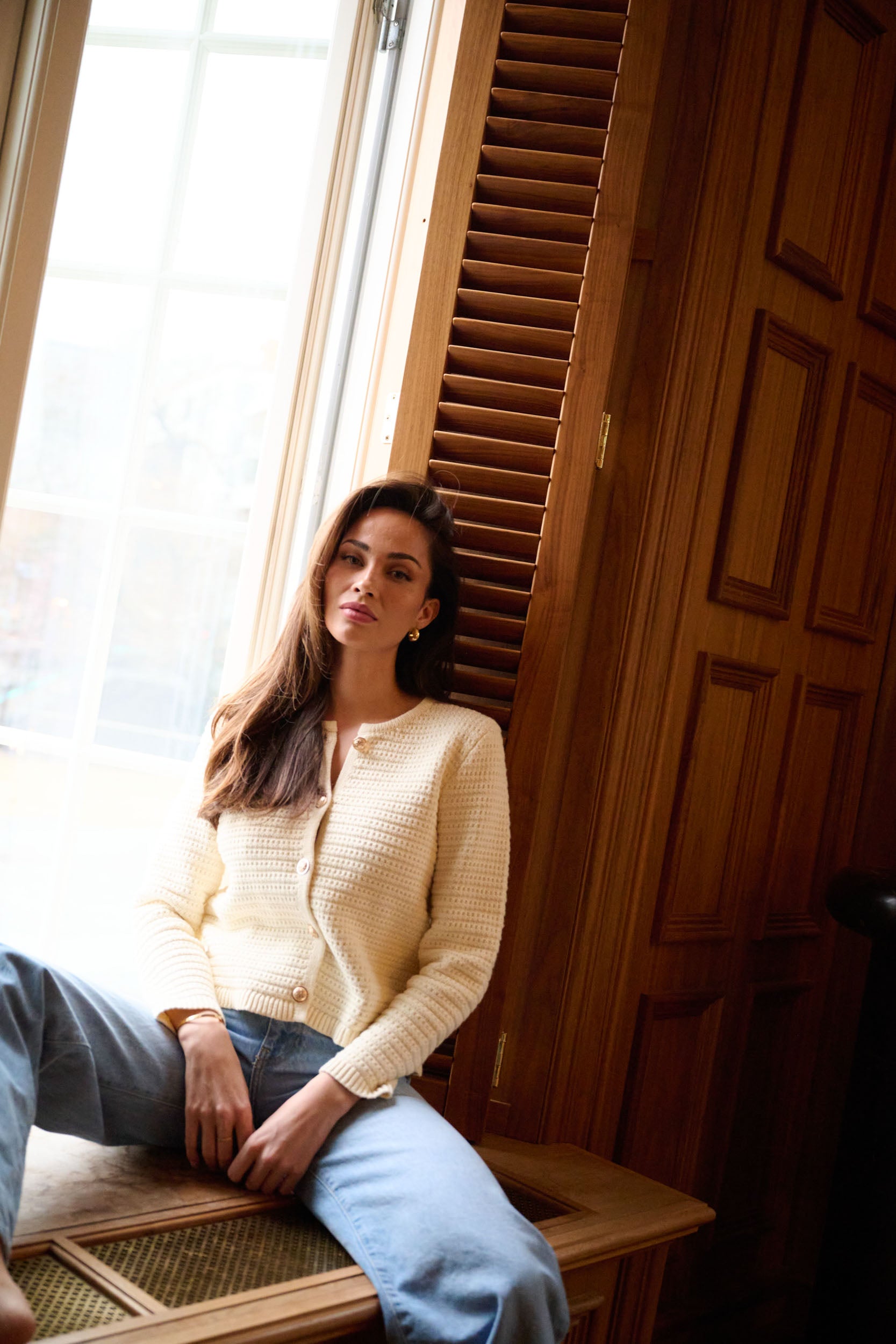 Marie Cotton Knit Cardigan - Off White