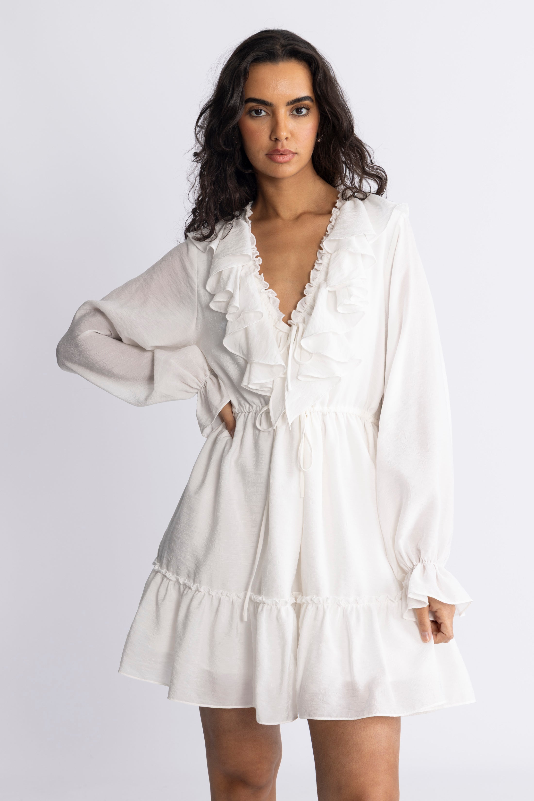 Aldora Boho Dress - White