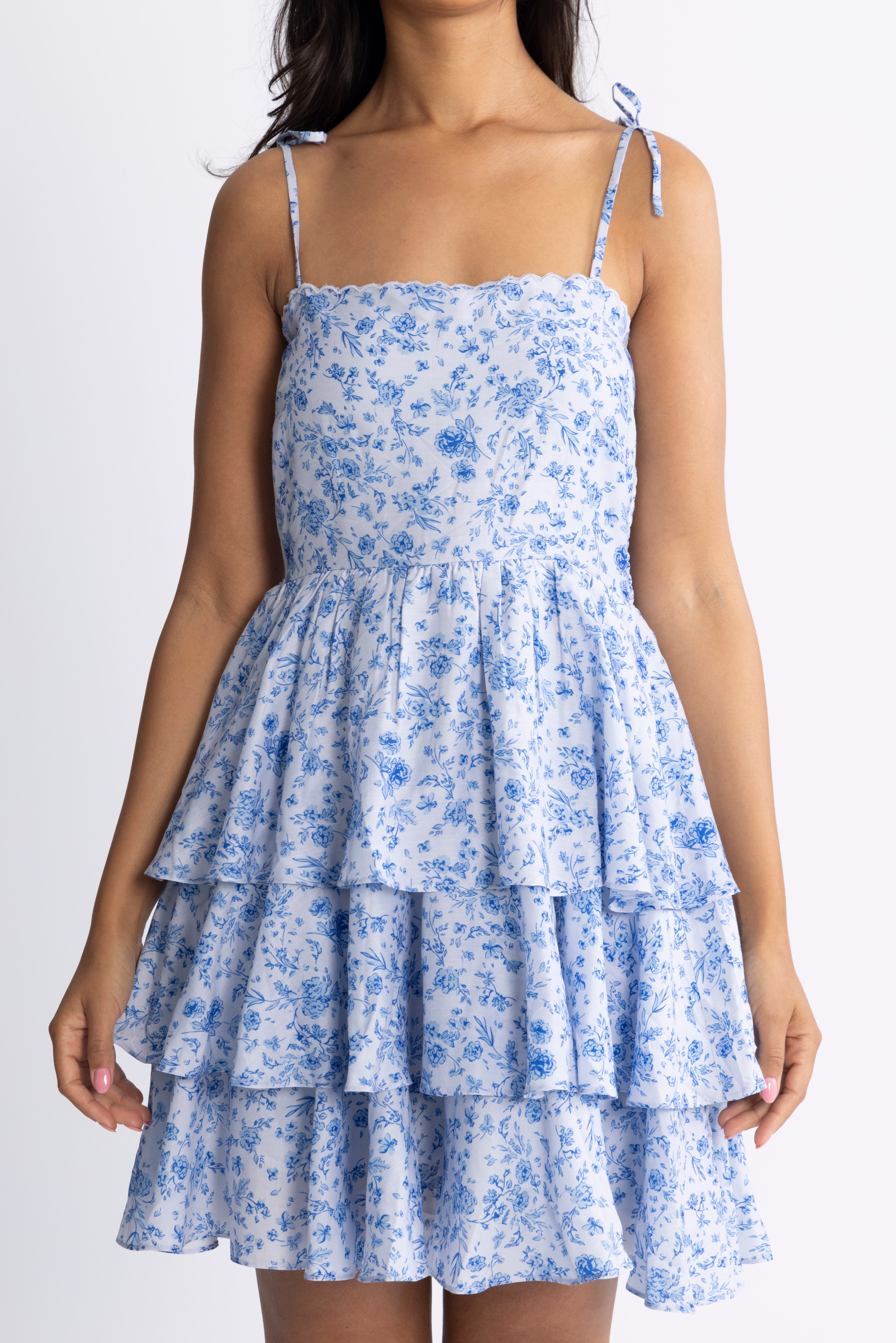 Magni Mini Dress - Blue Flower