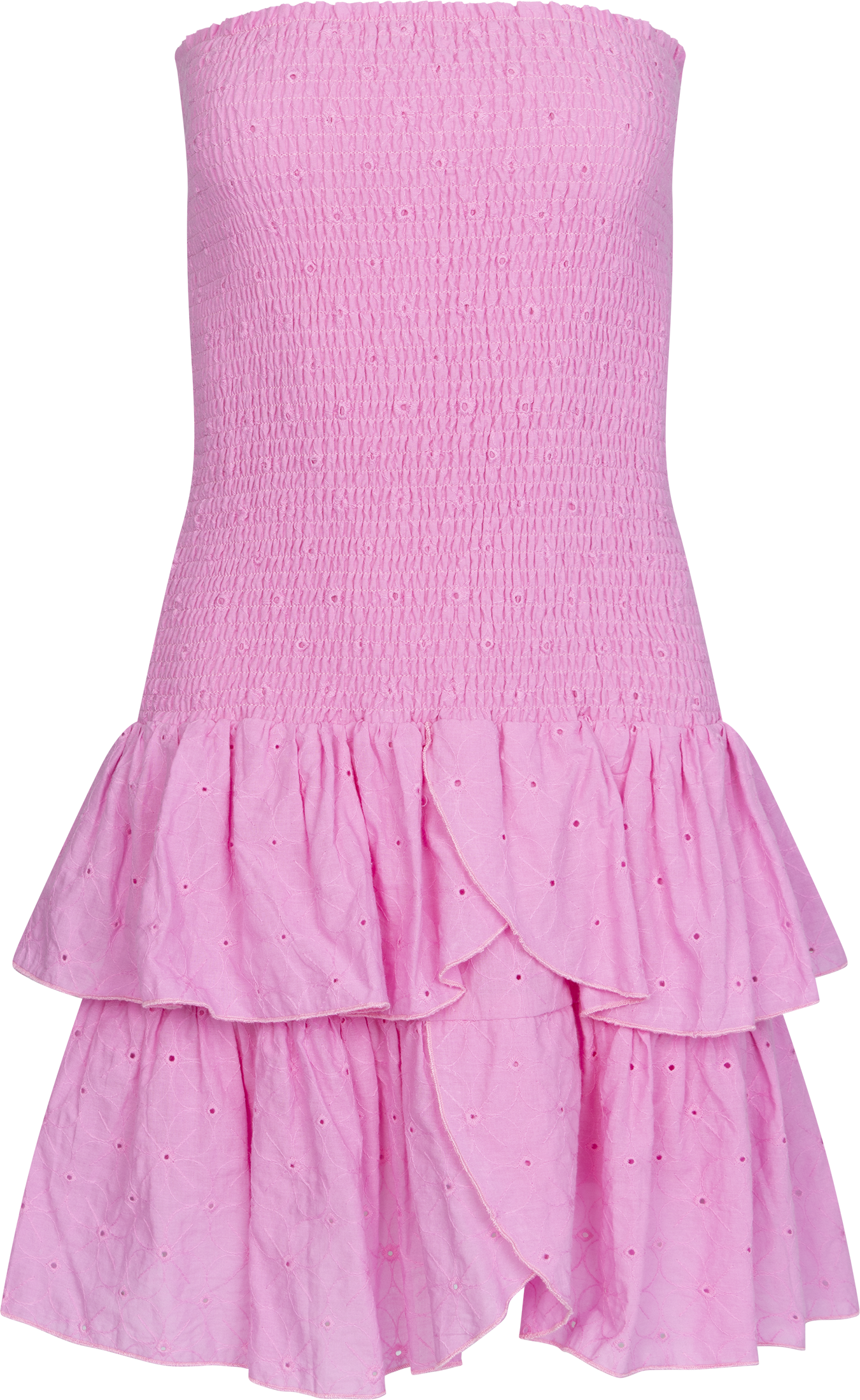 Kanutte Emb Smock Dress - Pink