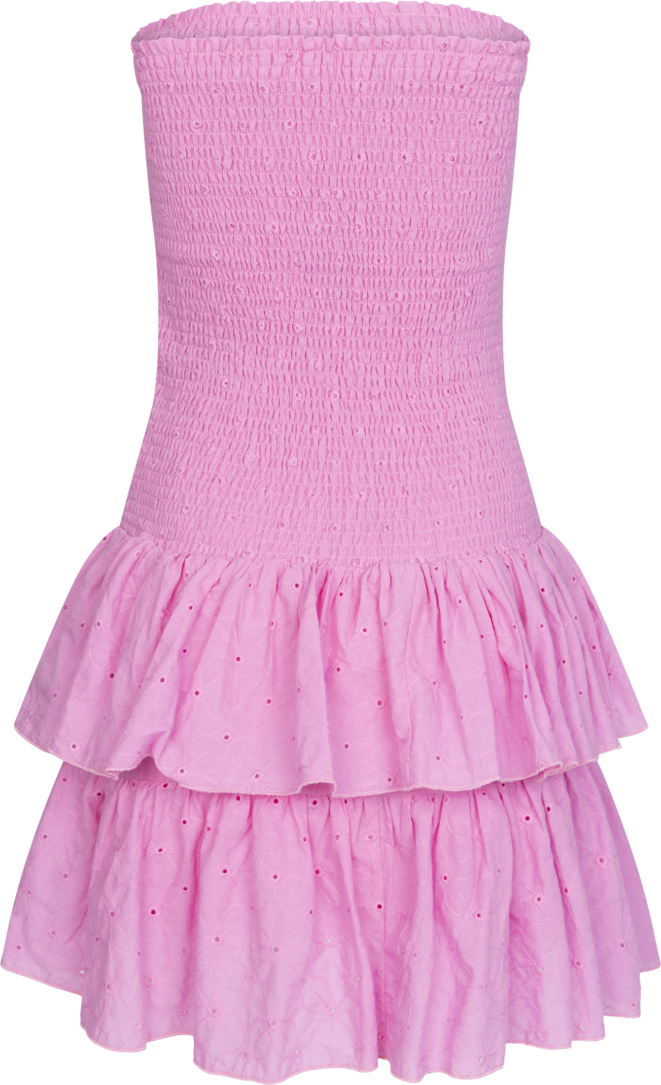 Kanutte Emb Smock Dress - Pink