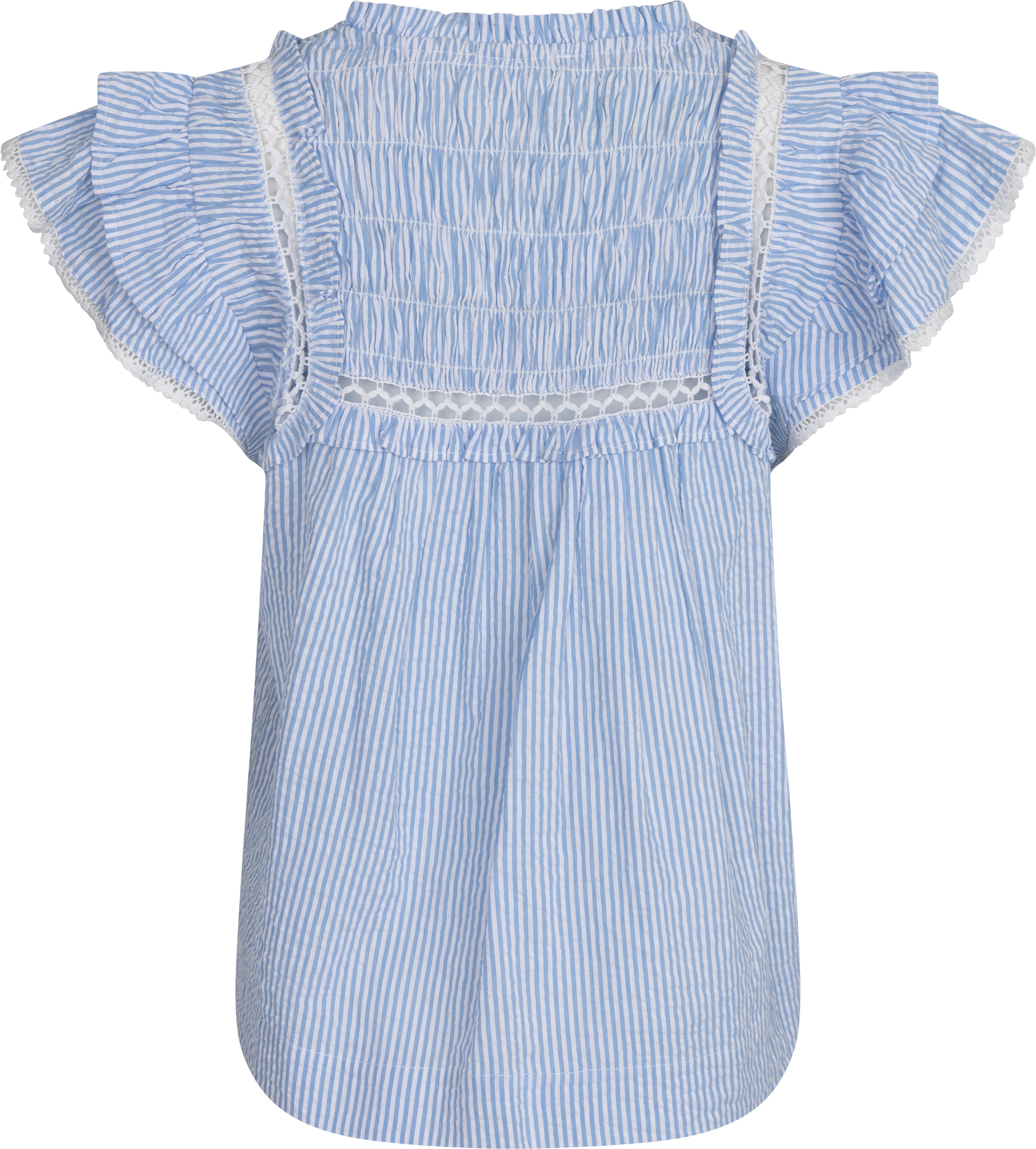 Vår Pinstripe Top - Blue Stripe