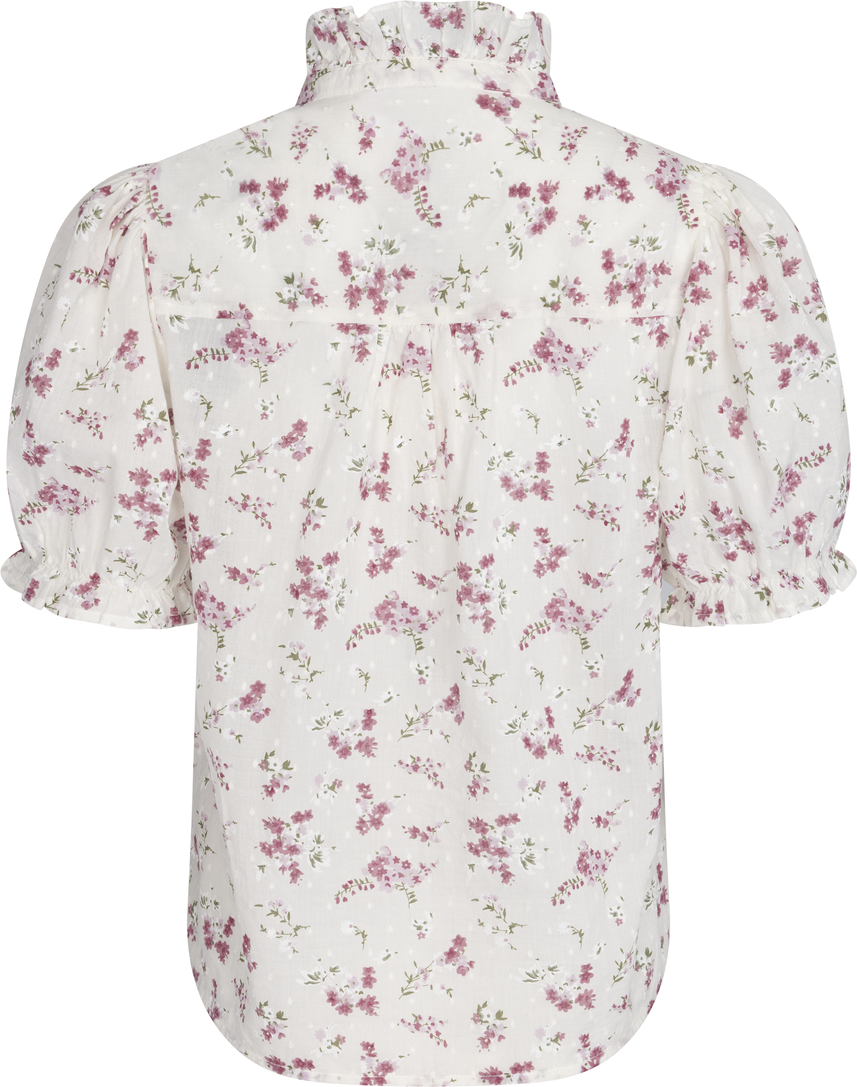 Signy S Flower Dobby Blouse - Pink Dobby