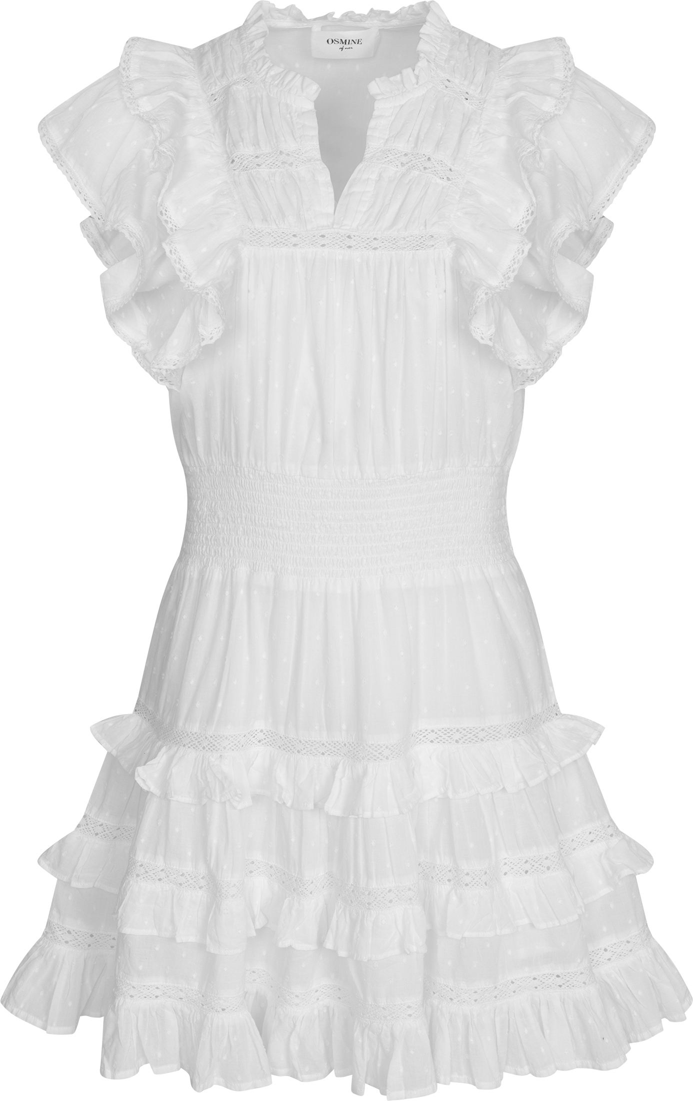 Fryd Dobby Dress - White