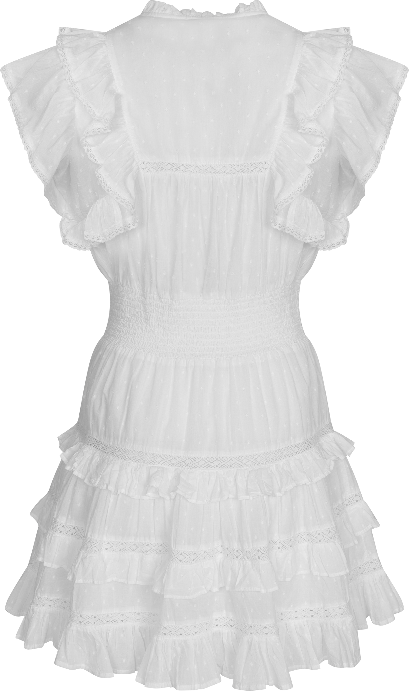 Fryd Dobby Dress - White
