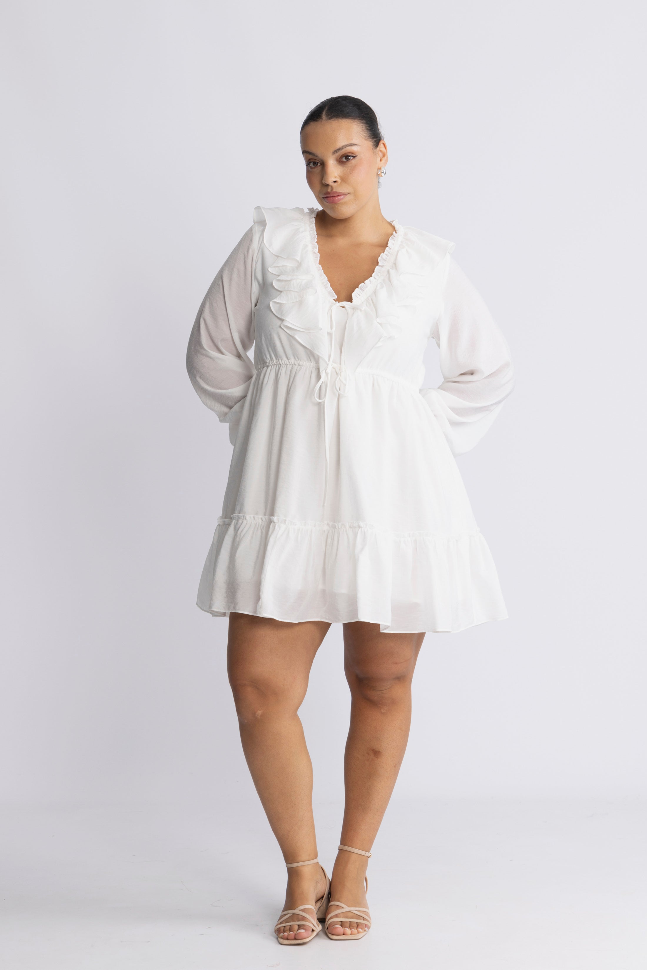 Aldora Boho Dress - White