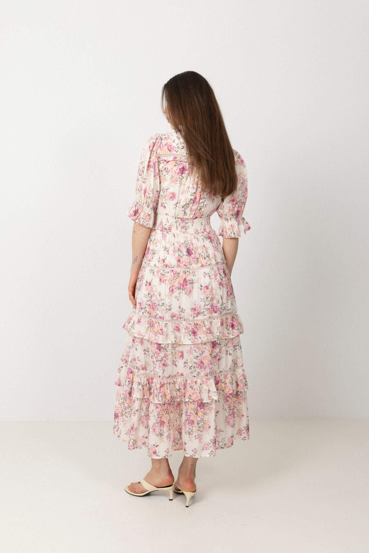 Vera Dreamy Flower Dress - Pink Flower