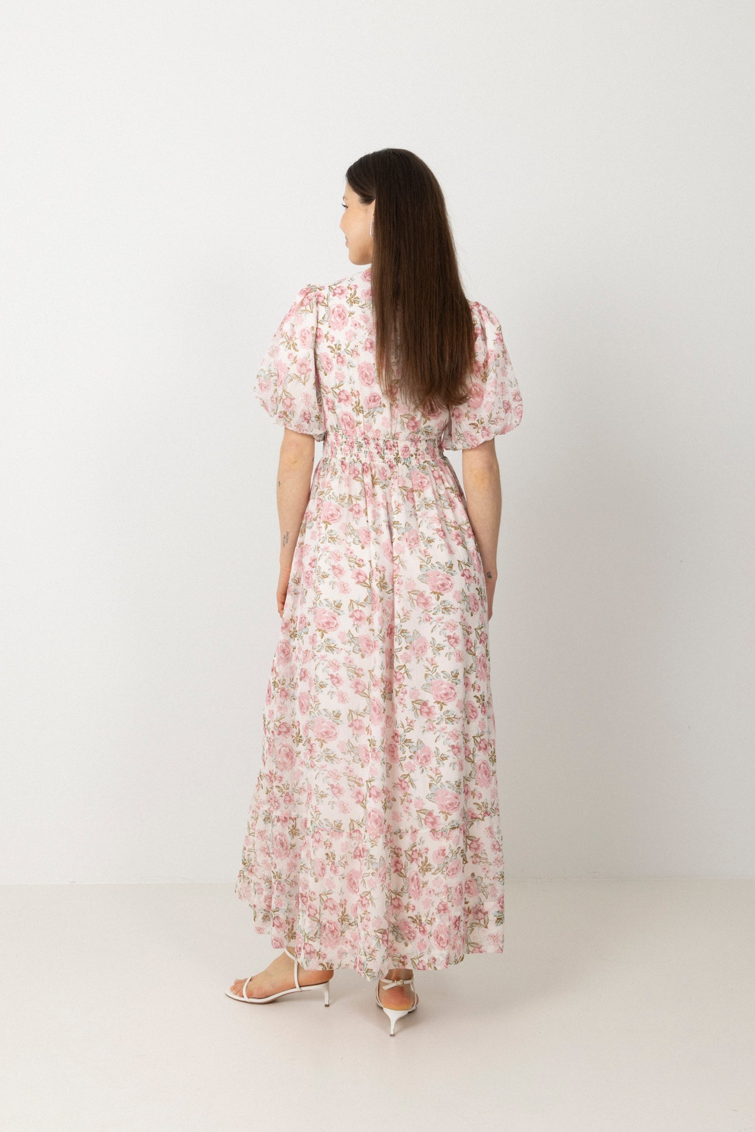 Nordalill Flower Maxi Dress - Pink Floral