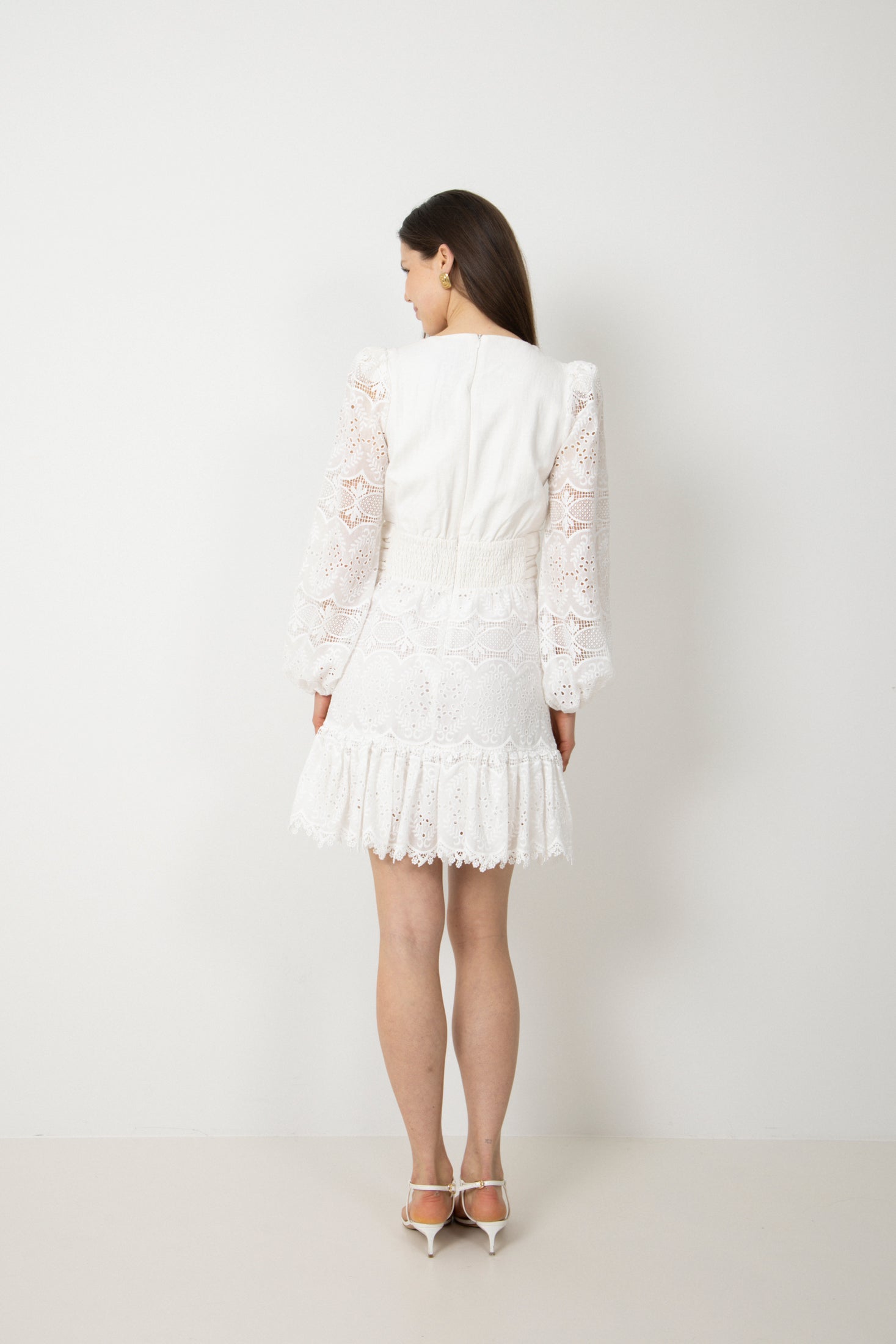 Lani Lace Mini Dress - White
