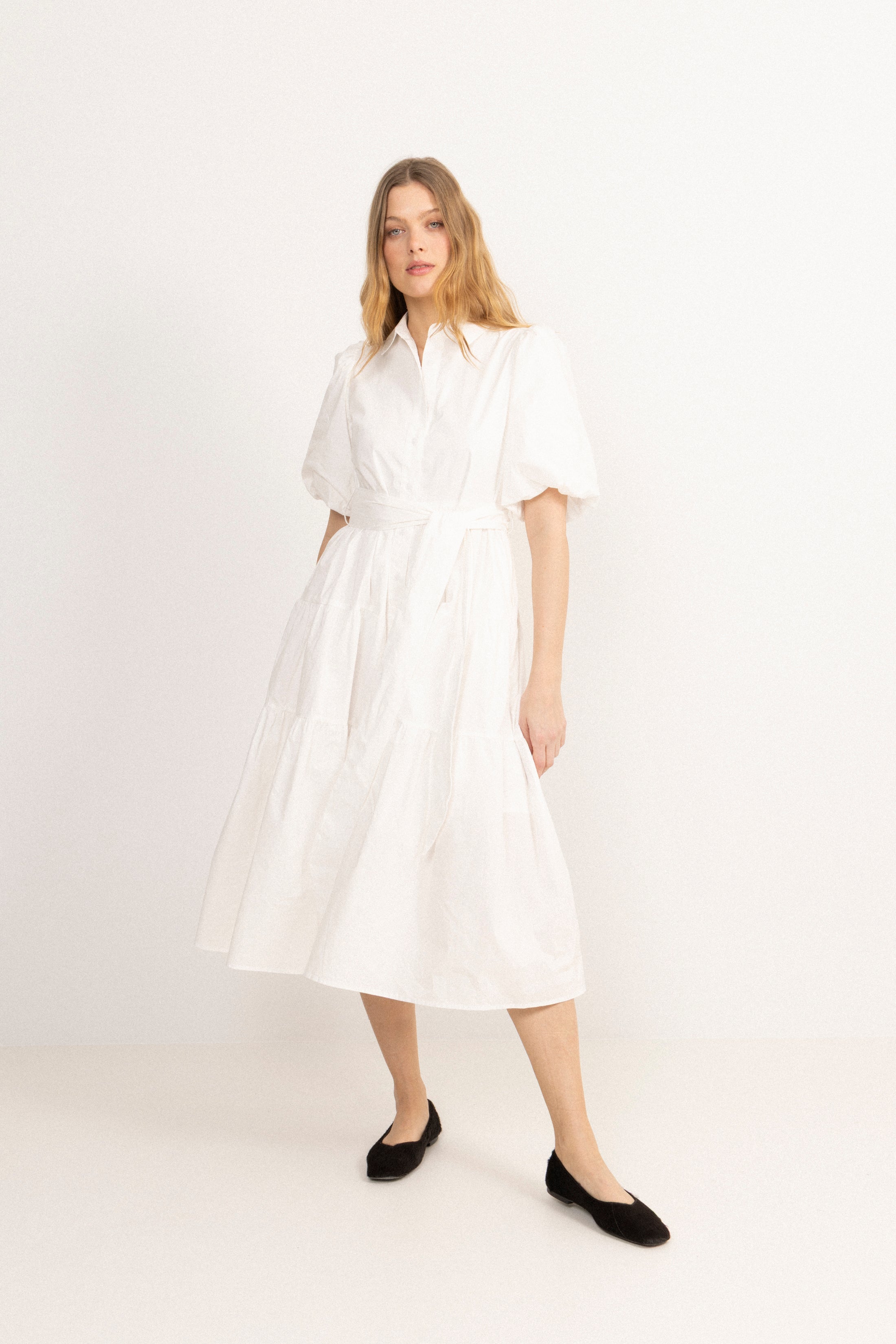 Lovisa Midi Shirt Dress - Off White