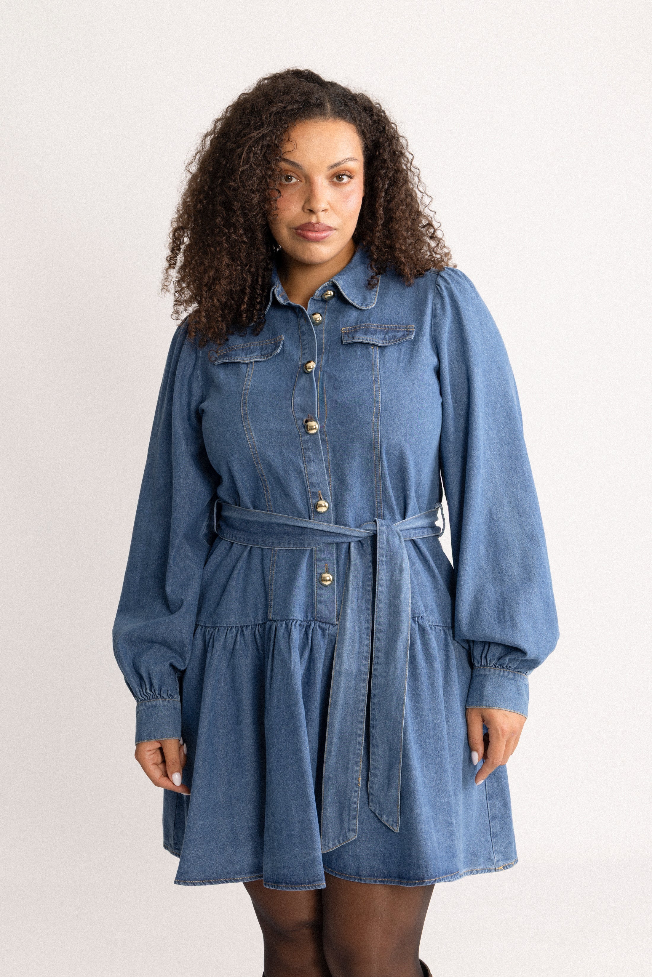 Vagna Denim Dress - Blue