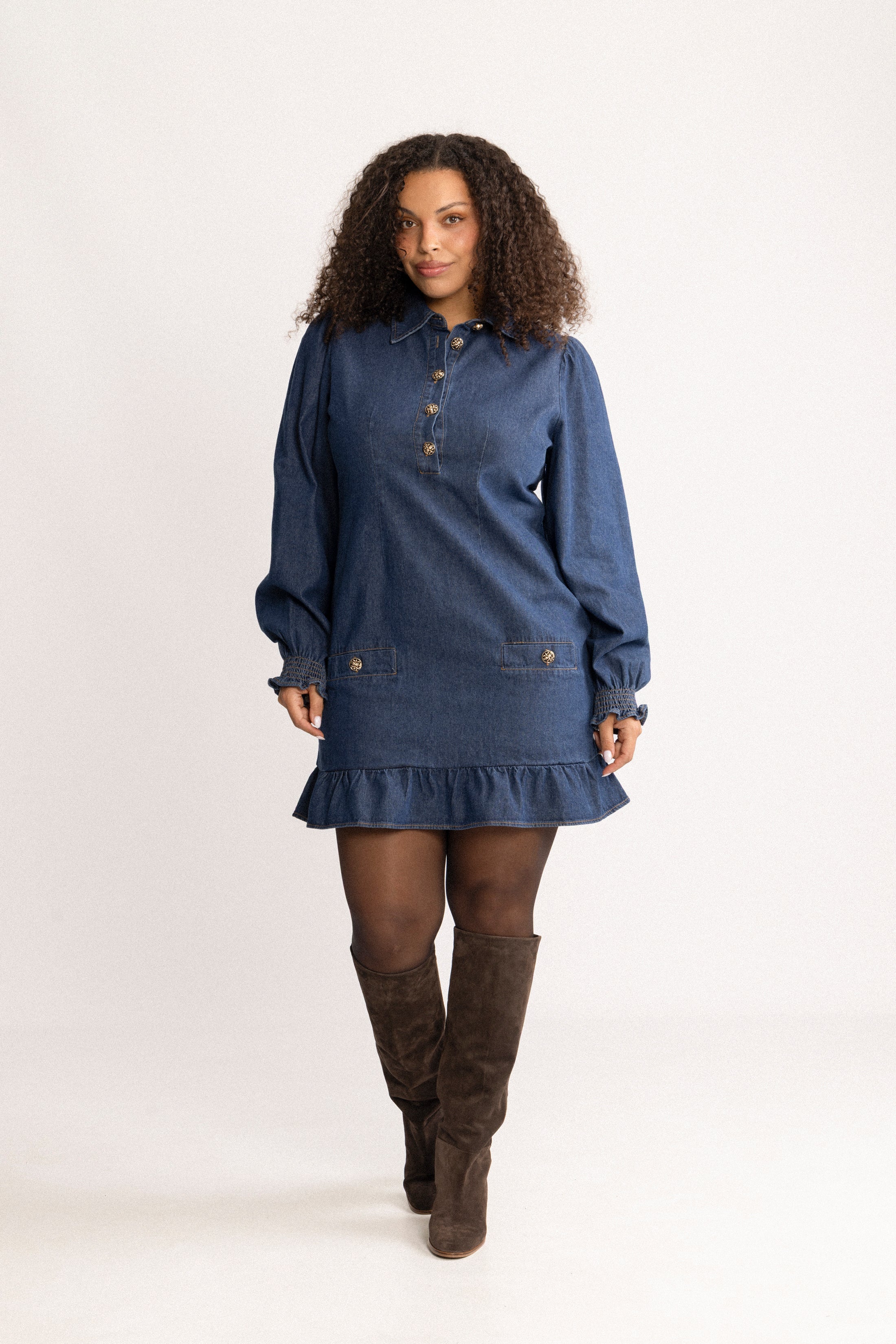 Vinda Denim Dress - Blue