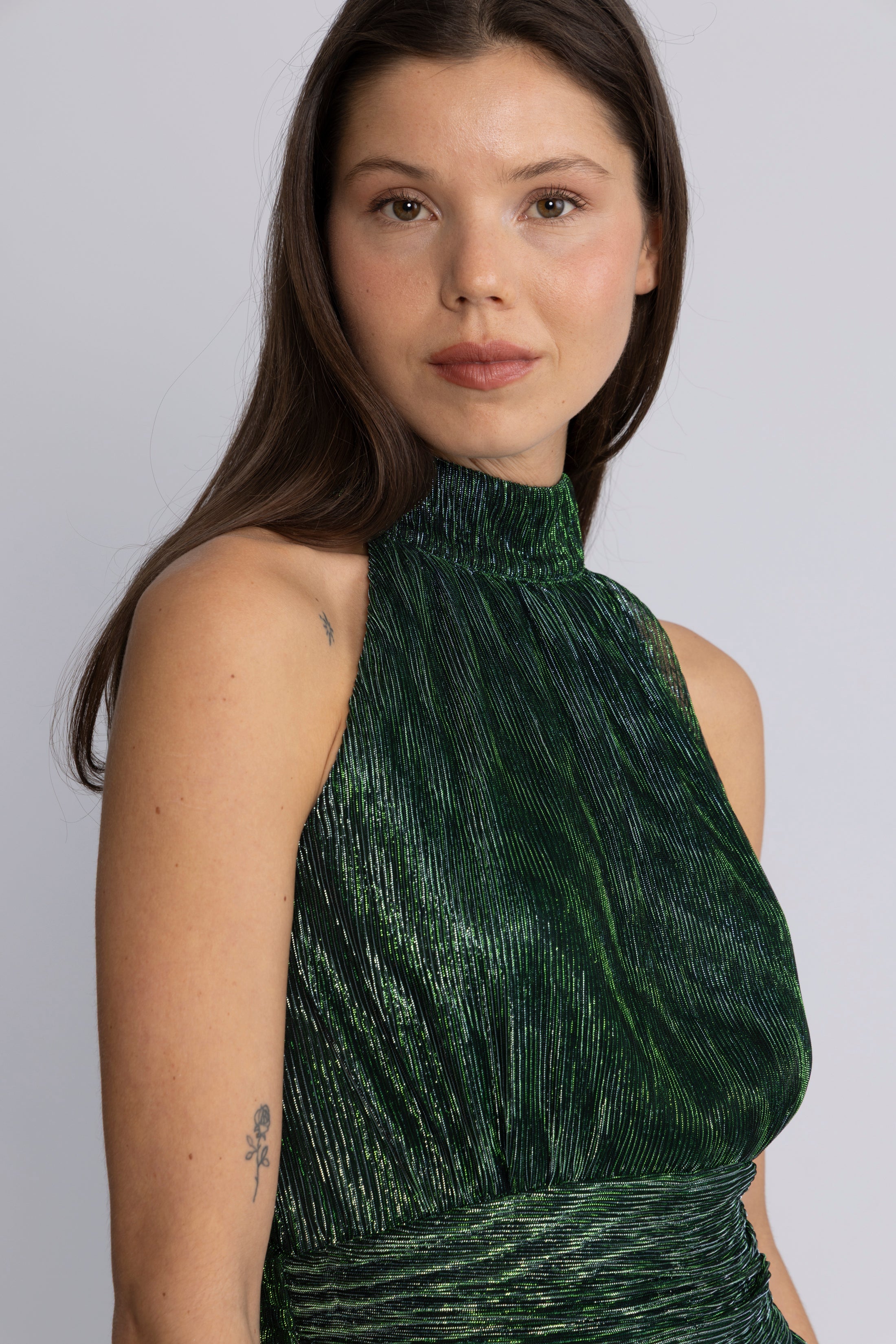 Idun Sparkle Dress - Green