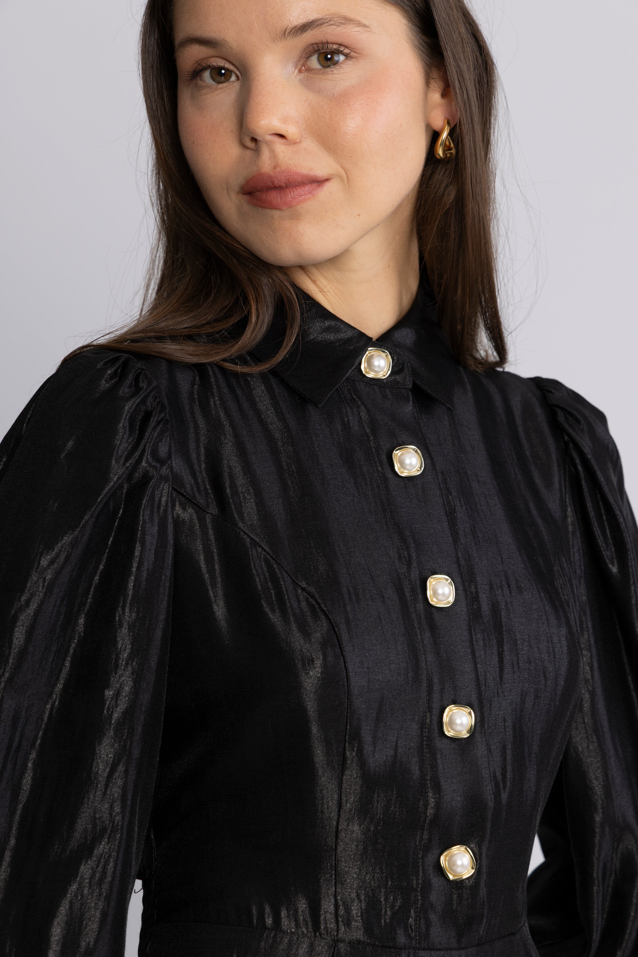 Mandy Organza Mini Dress - Black