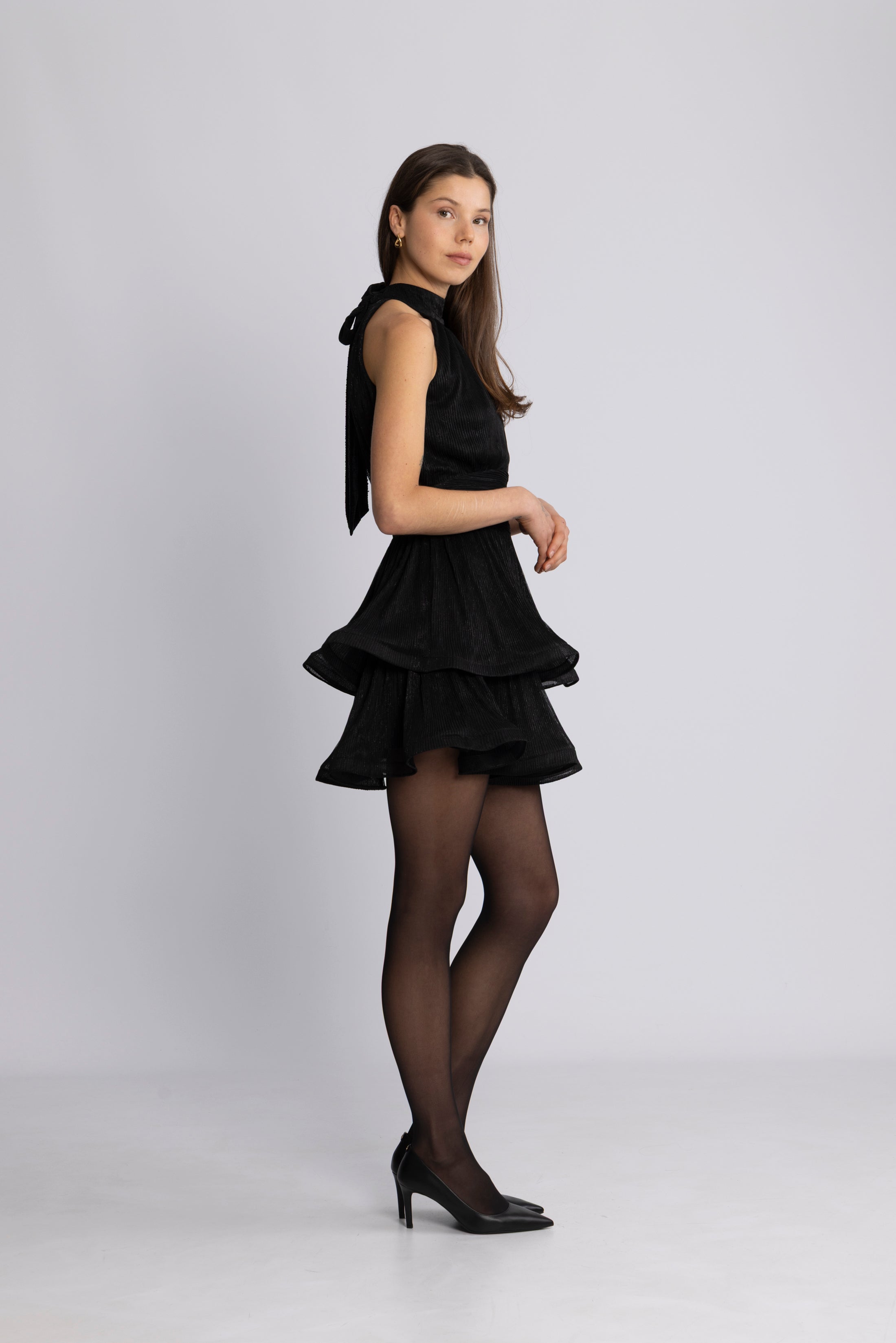 Idun Sparkle Dress - Black