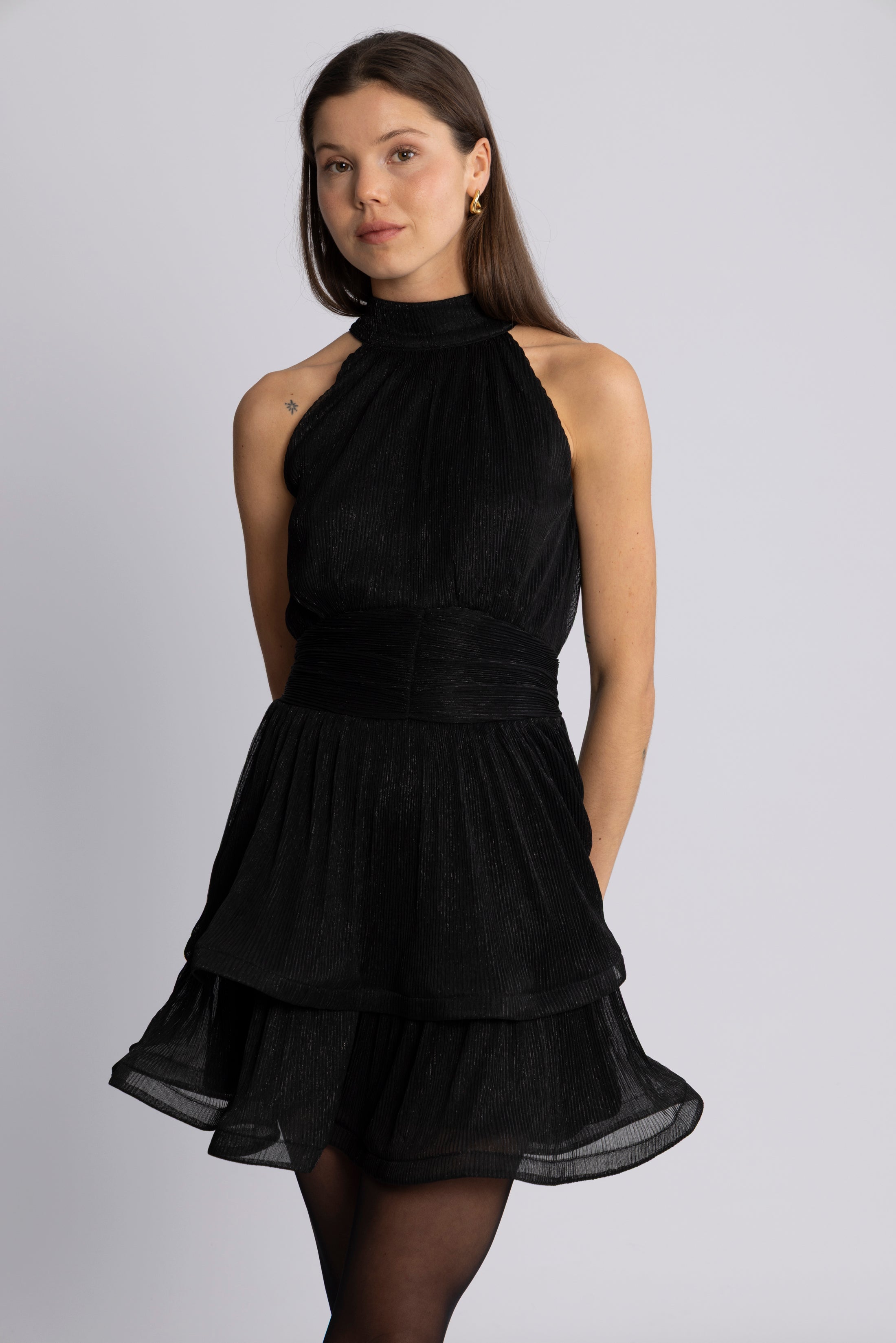 Idun Sparkle Dress - Black