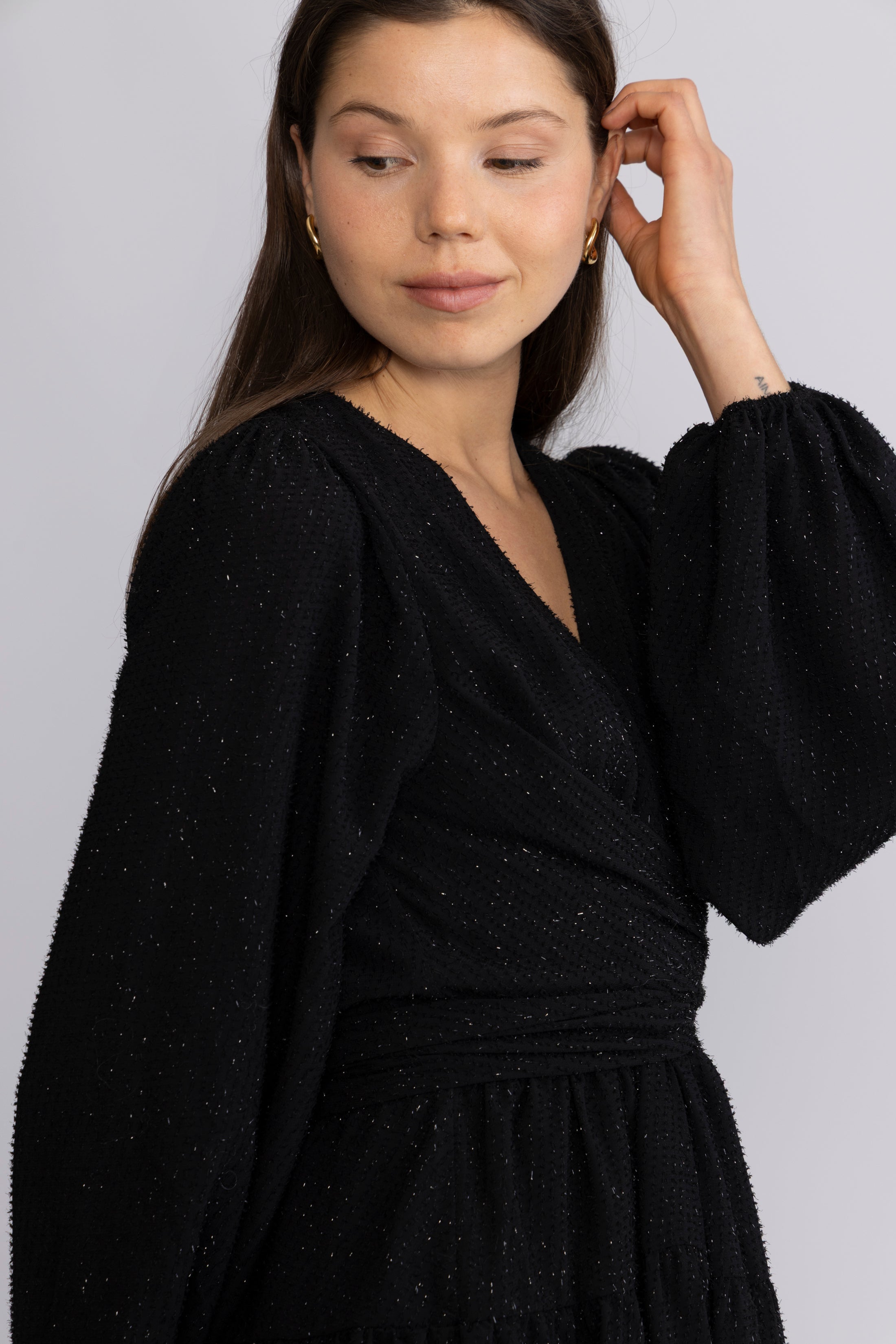 Hedvig Mini Dress - Black Silver