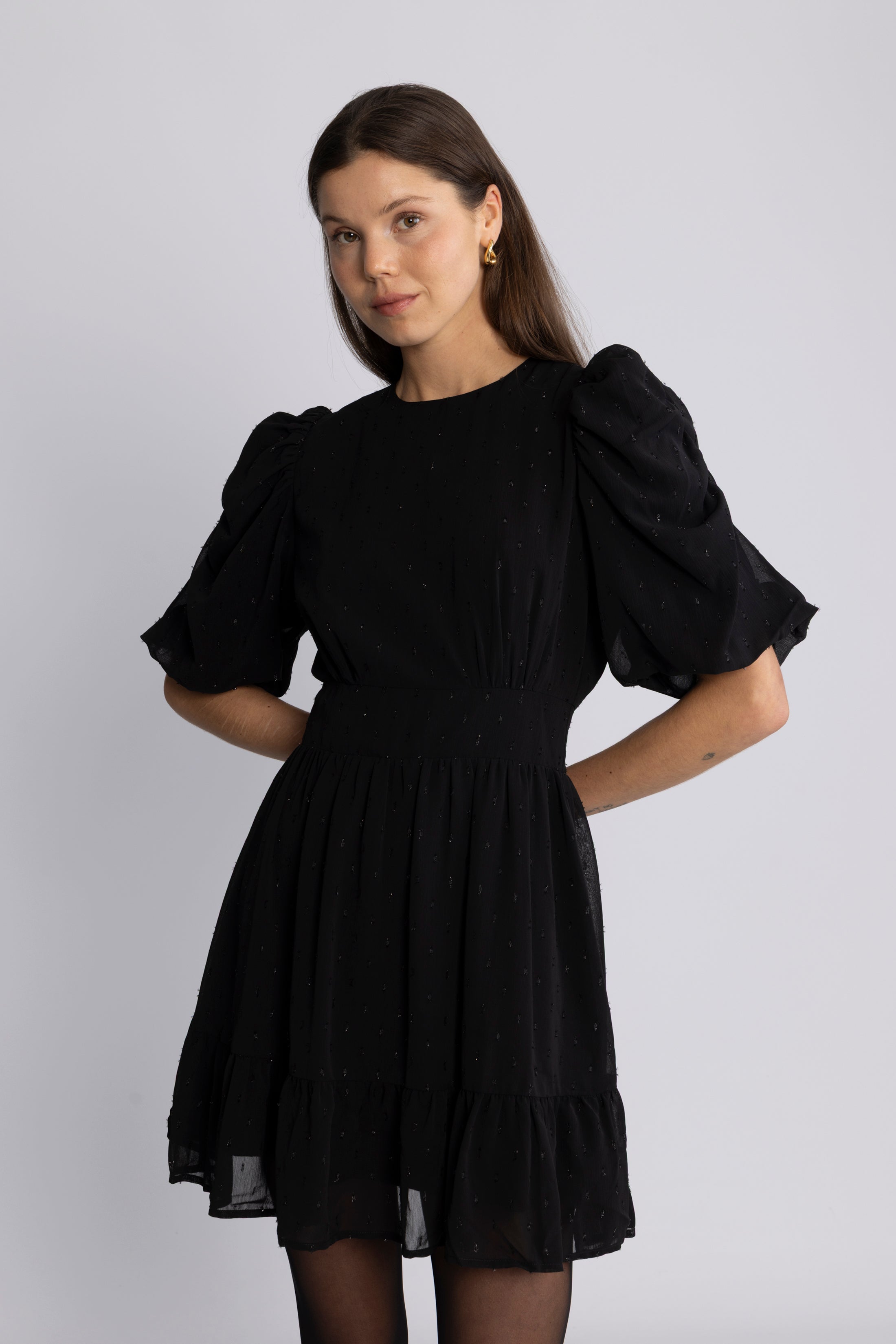 Santi Mini Dress - Black Silver