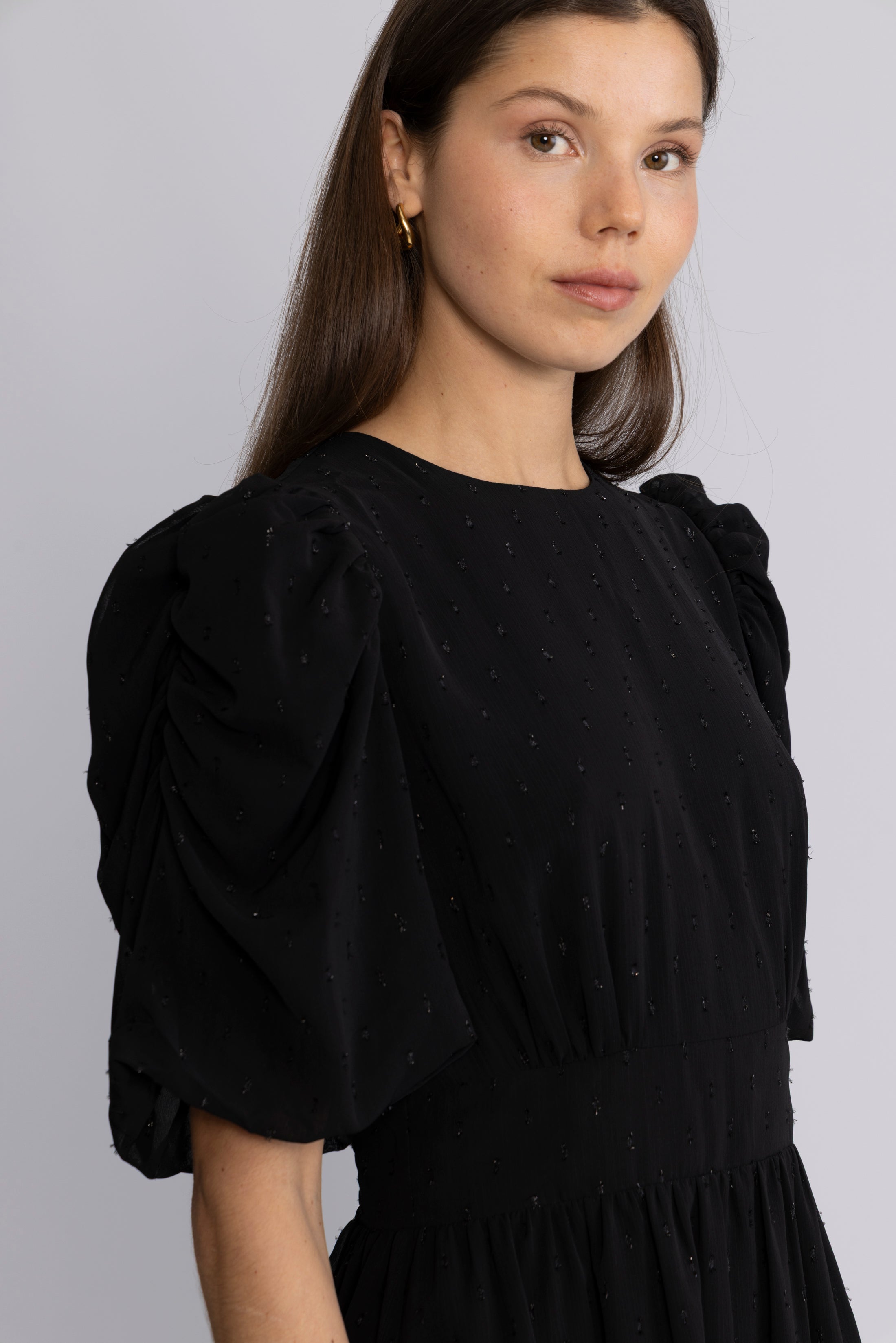 Santi Mini Dress - Black Silver