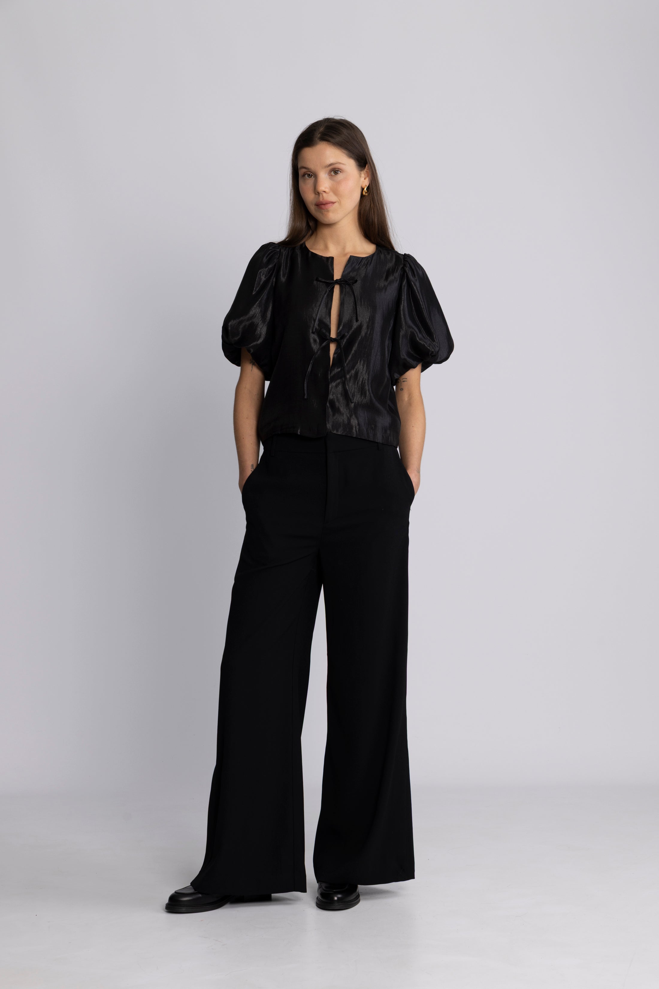 Rosie Organza Blouse - Black