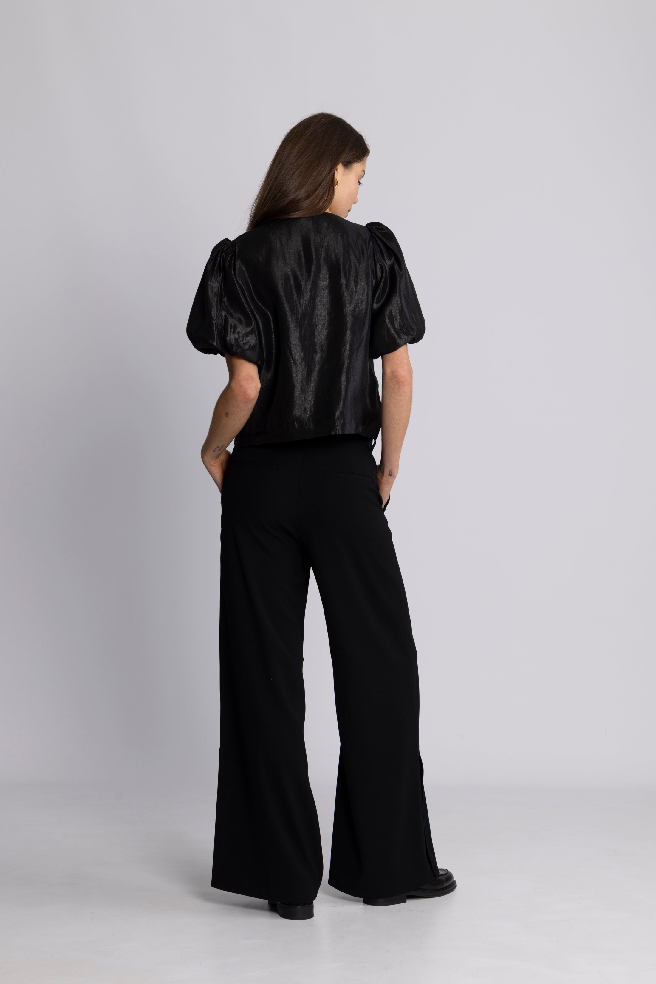 Rosie Organza Blouse - Black