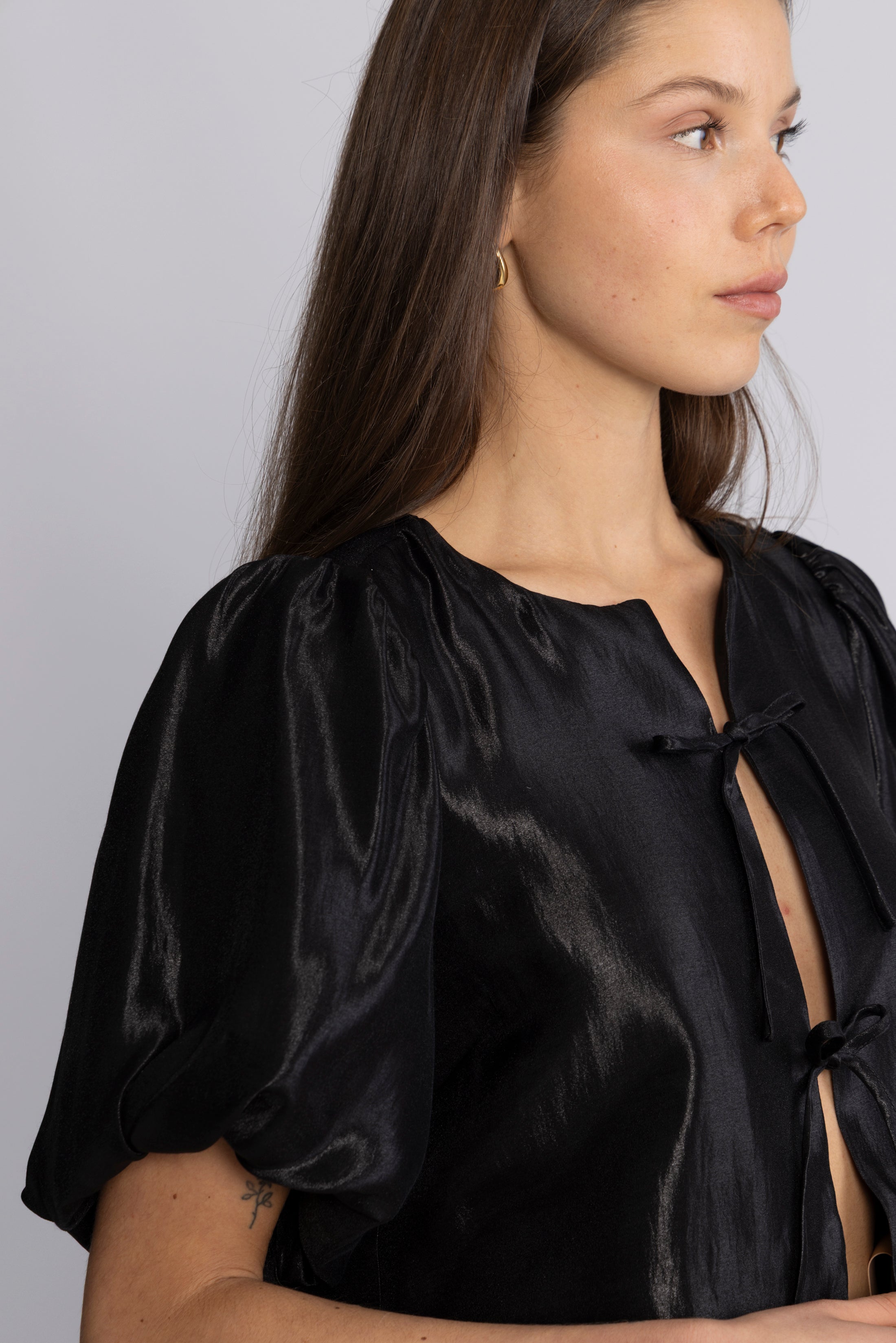 Rosie Organza Blouse - Black
