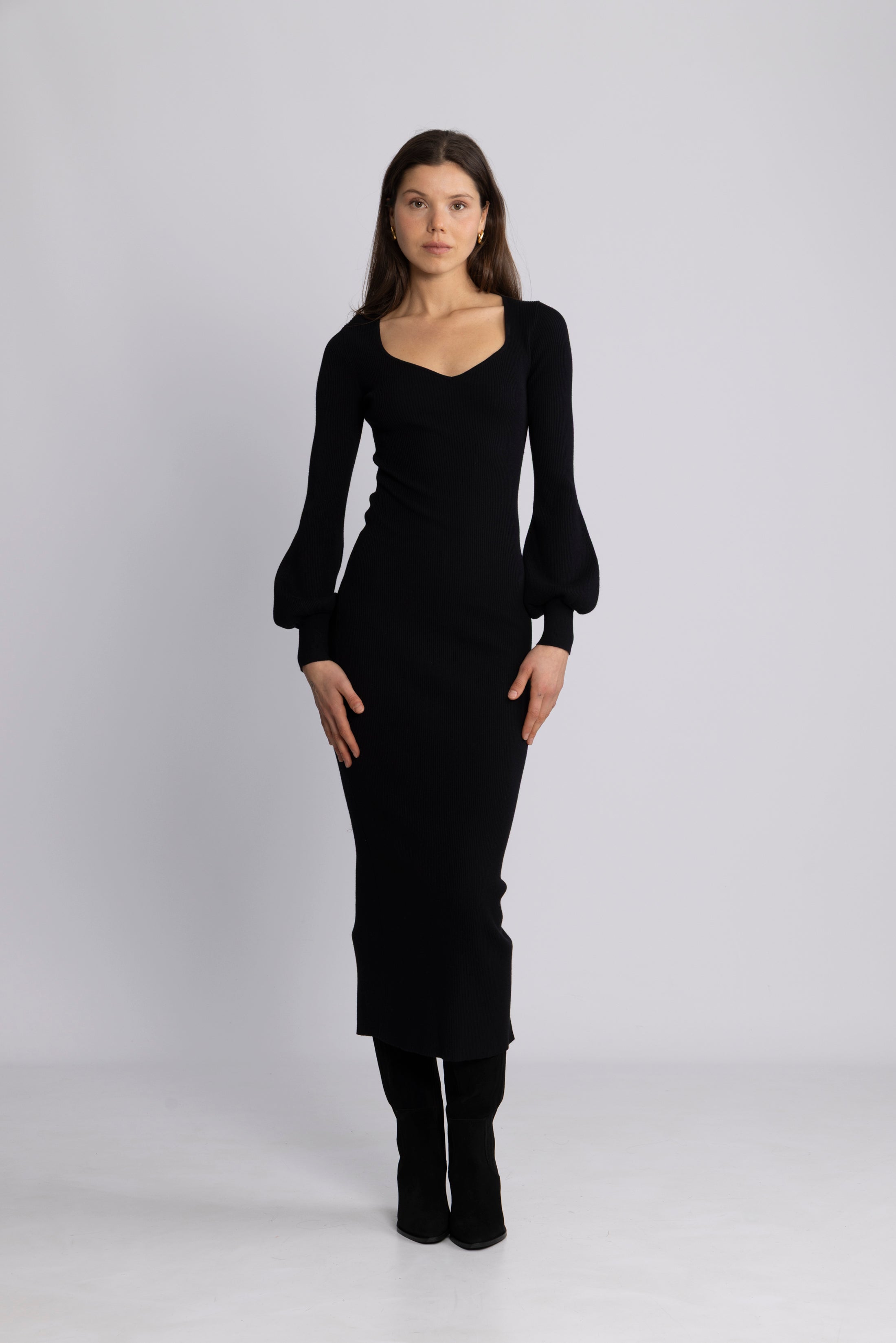 Janet Knit Dress - Black