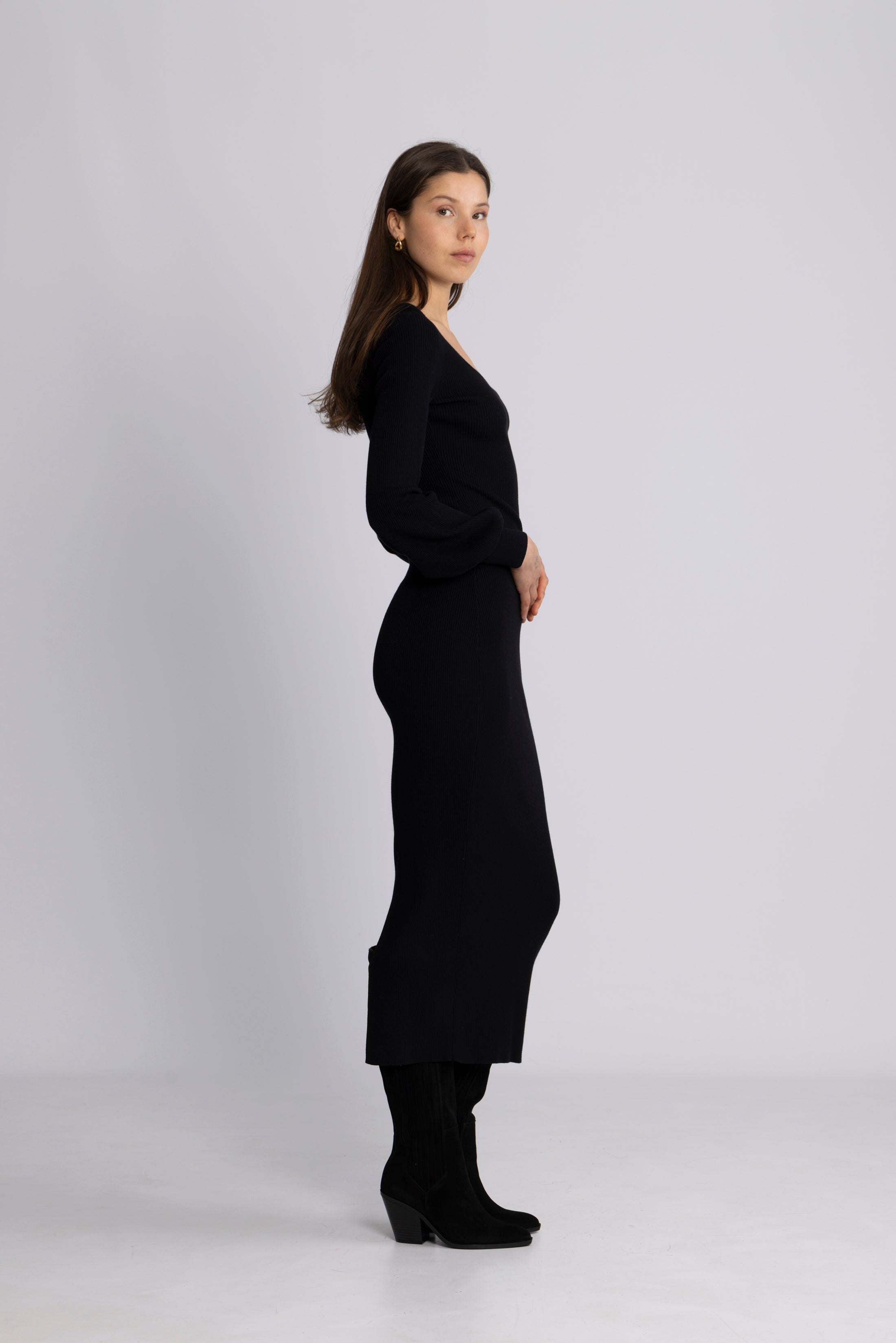 Janet Knit Dress - Black