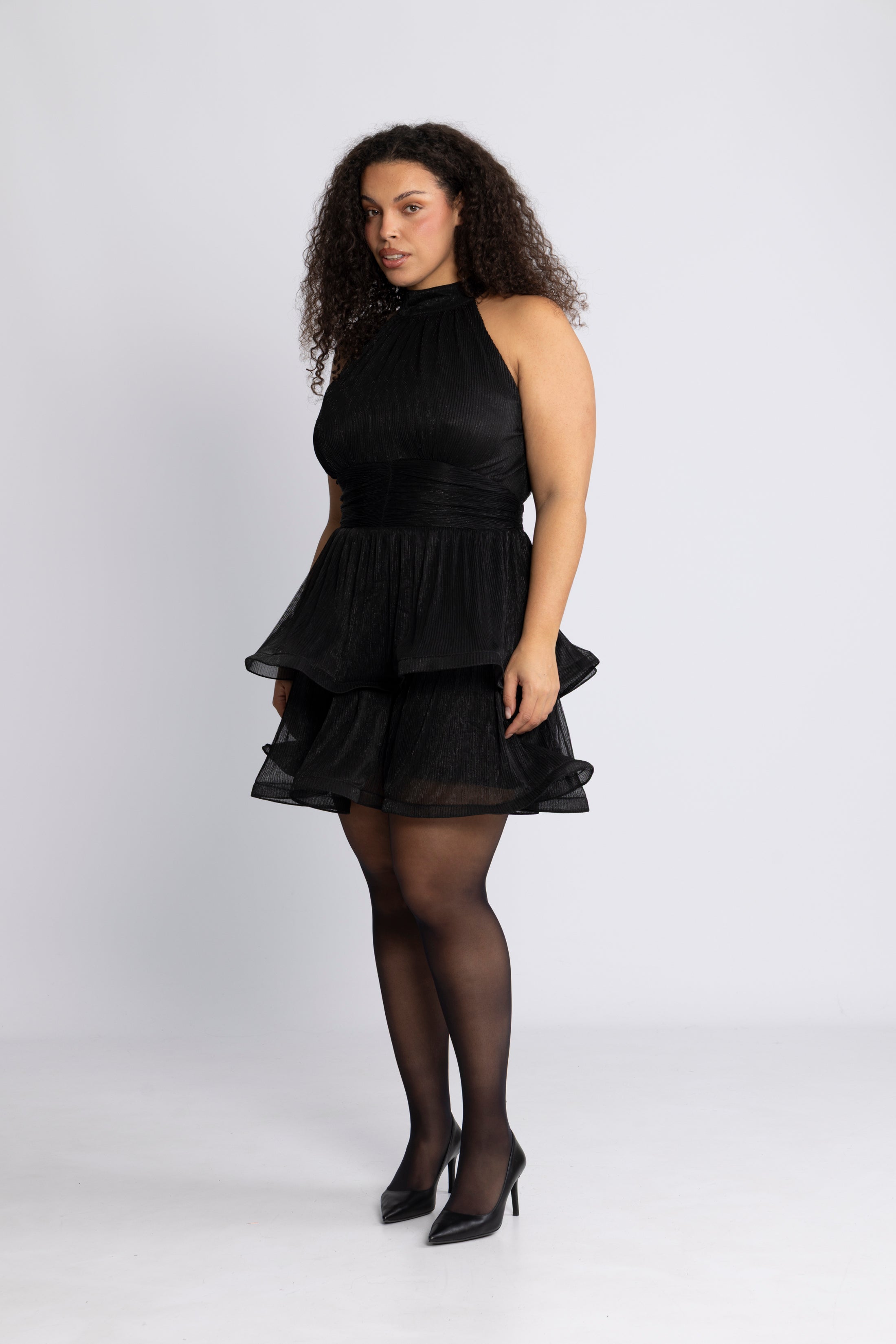 Idun Sparkle Dress - Black