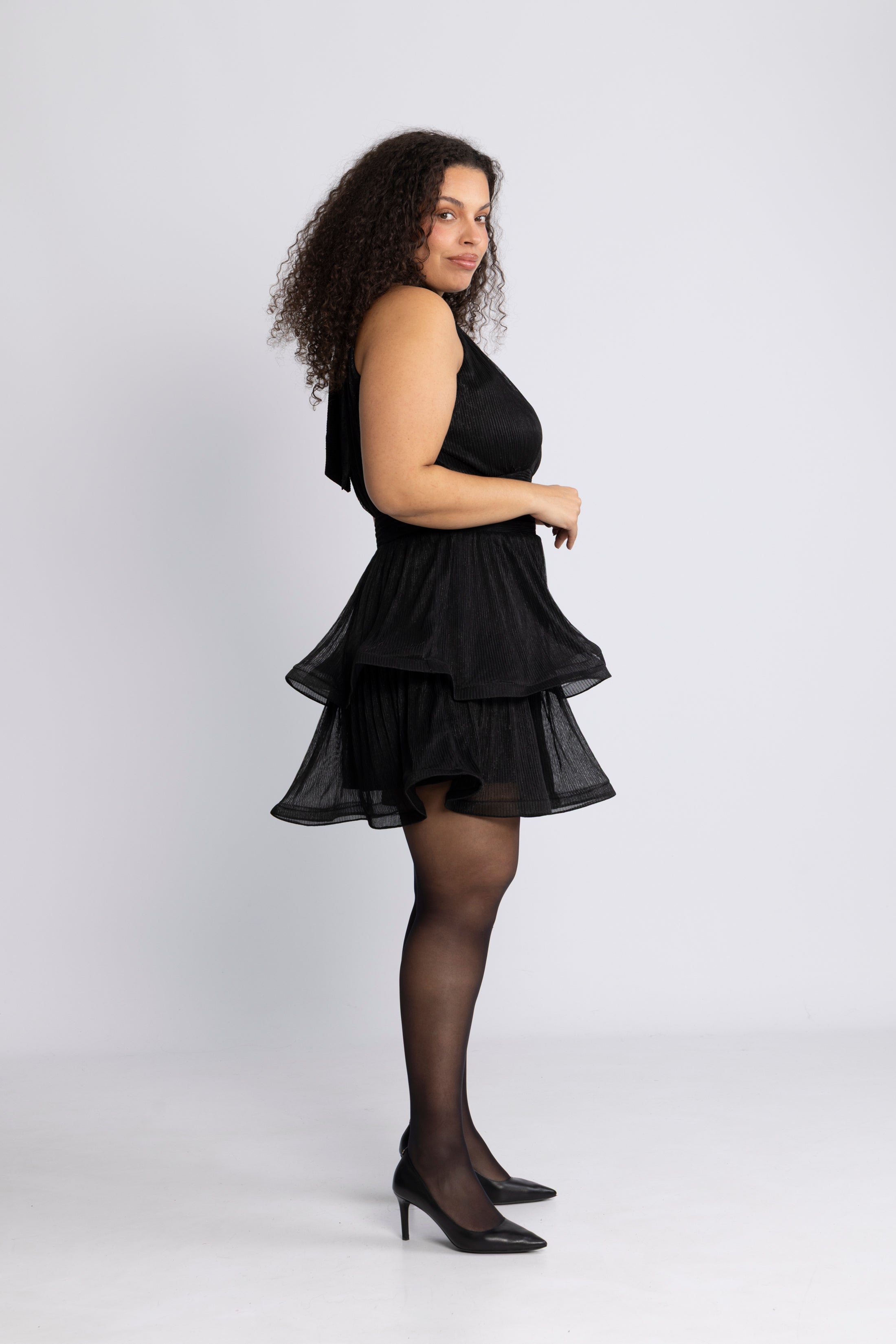 Idun Sparkle Dress - Black