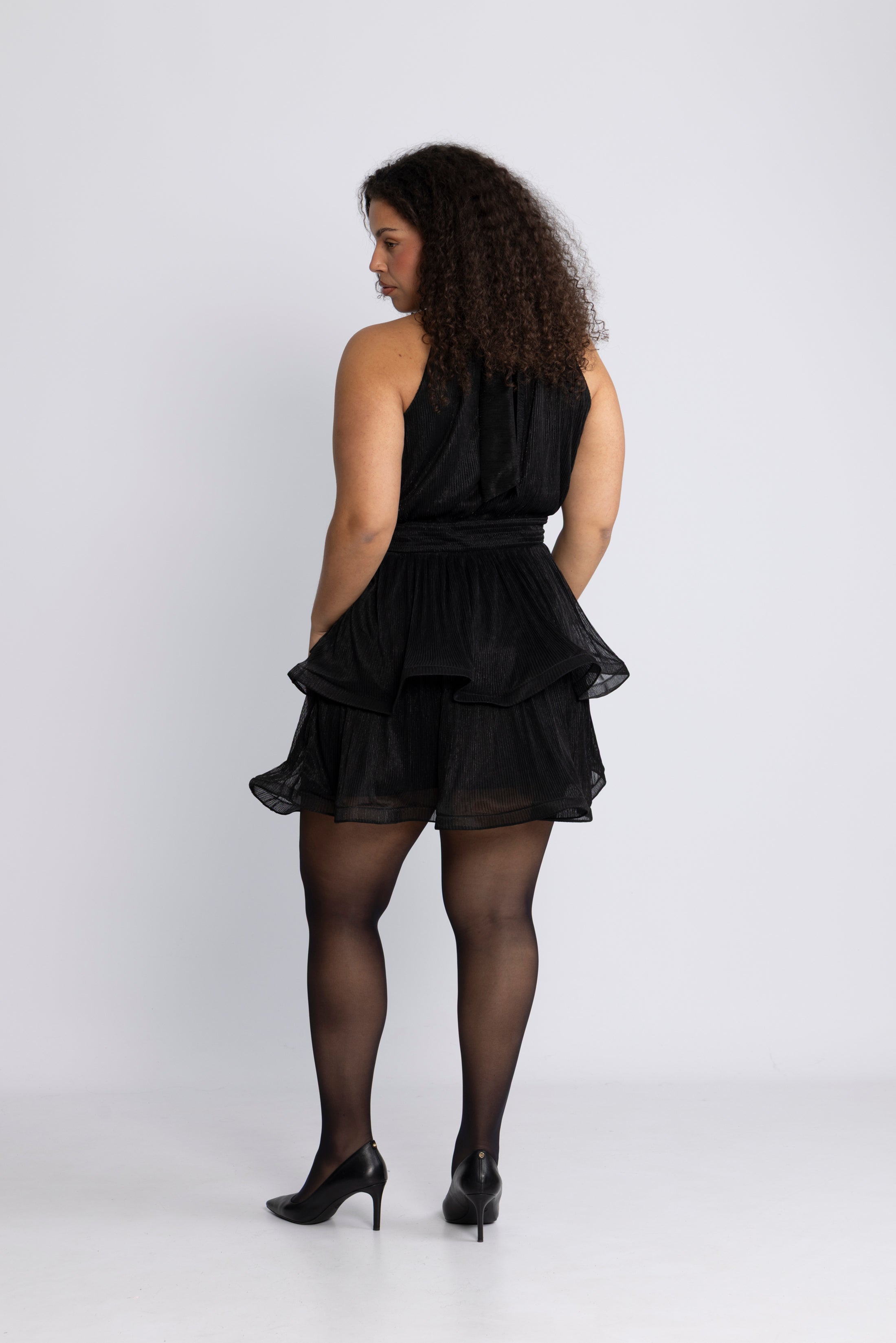 Idun Sparkle Dress - Black