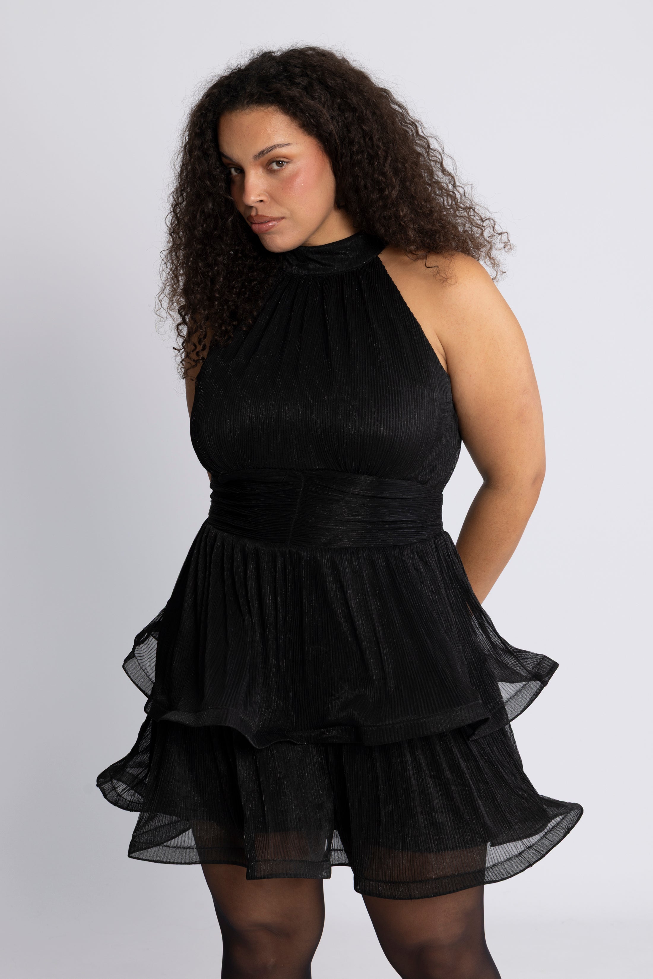 Idun Sparkle Dress - Black