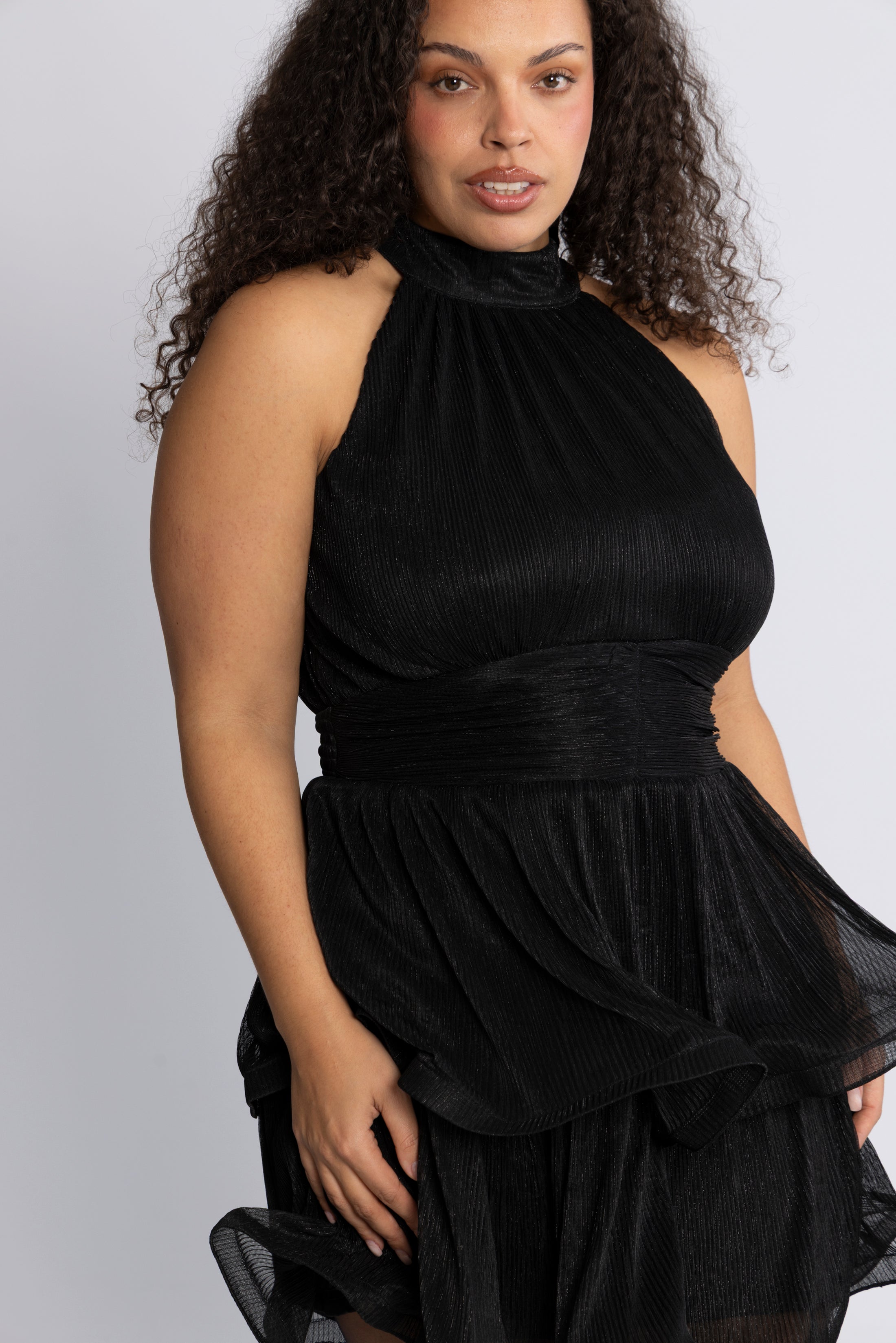 Idun Sparkle Dress - Black