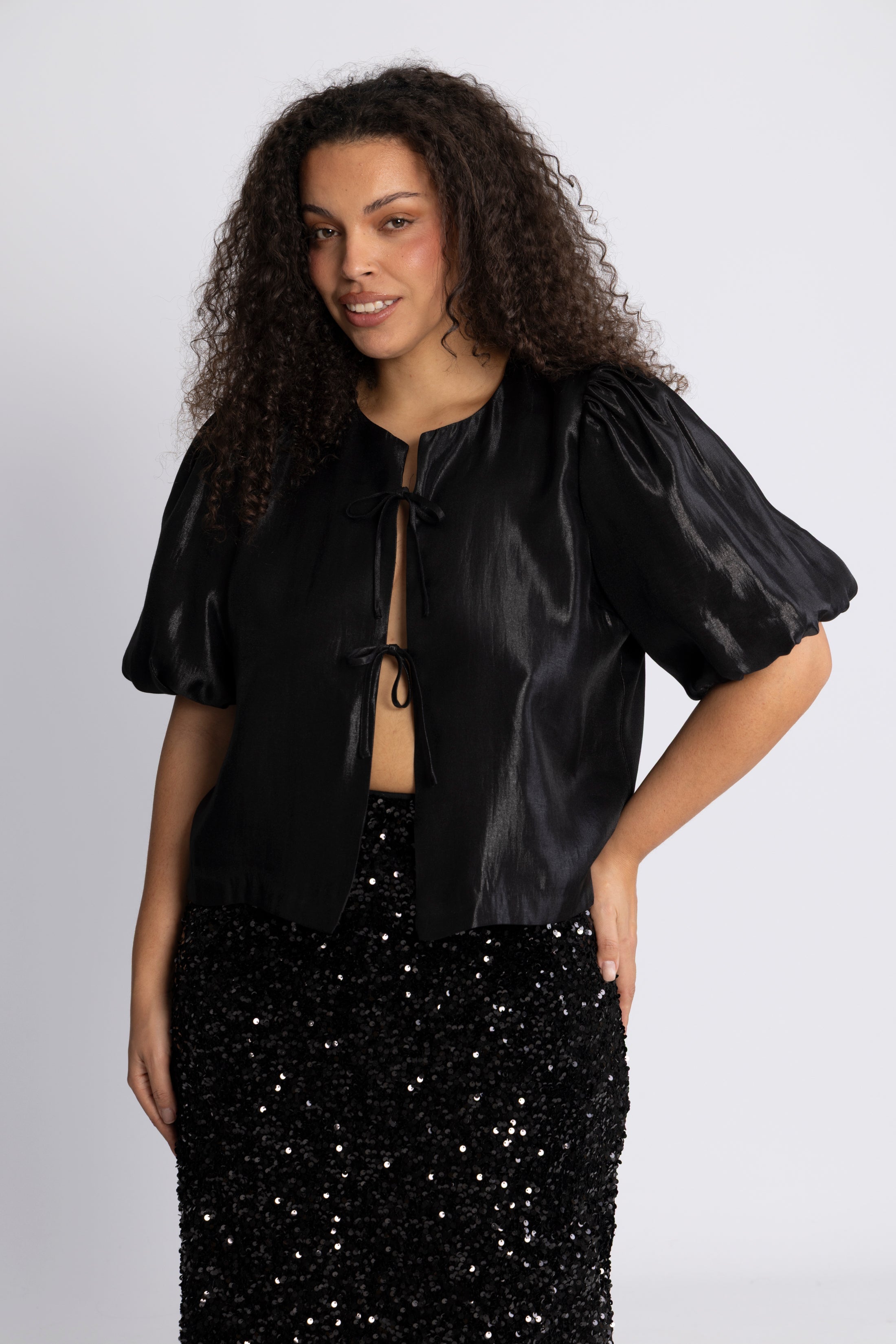 Rosie Organza Blouse - Black