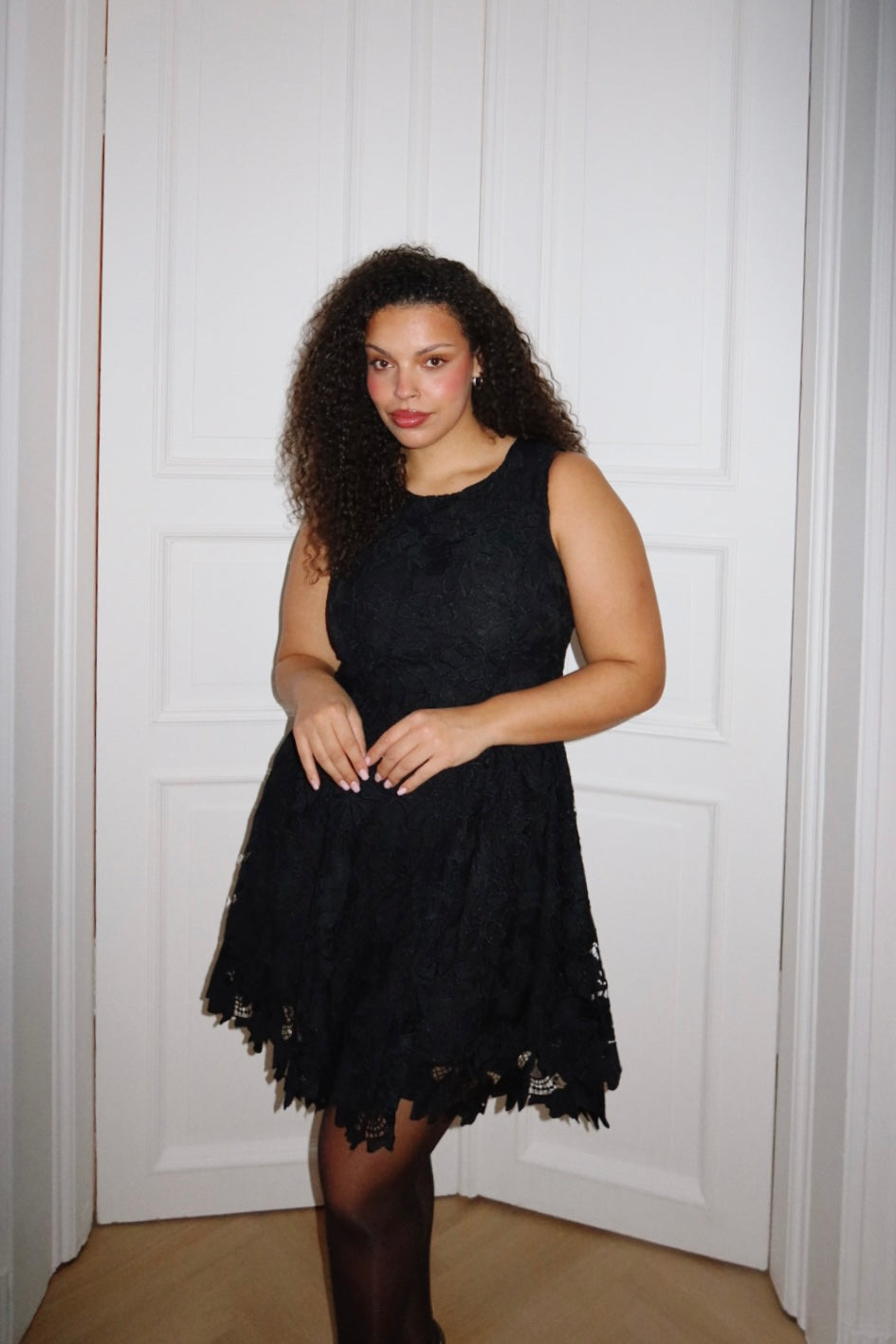 Milly Lace Mini Dress - Black