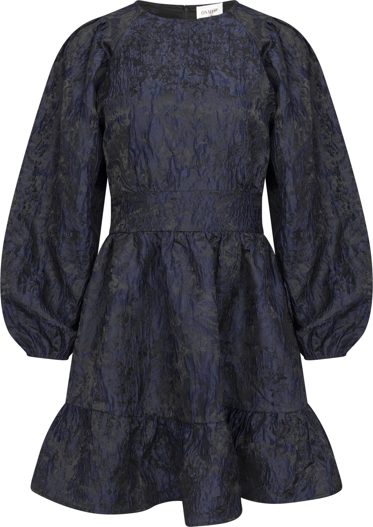 Svanhild Brocade Floral Dress - Dark Navy