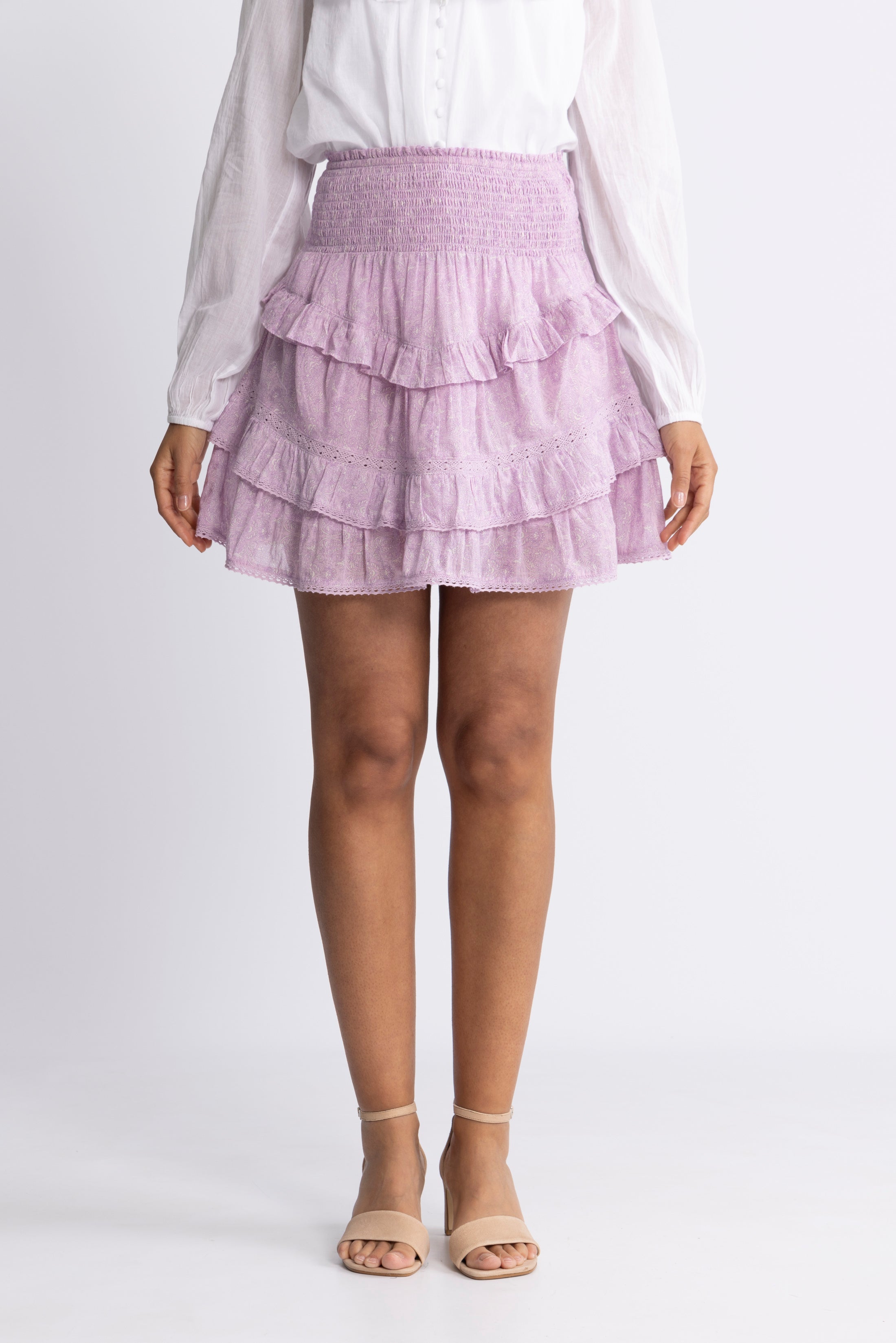 Vilde Paisley Skirt - Pink Paisley