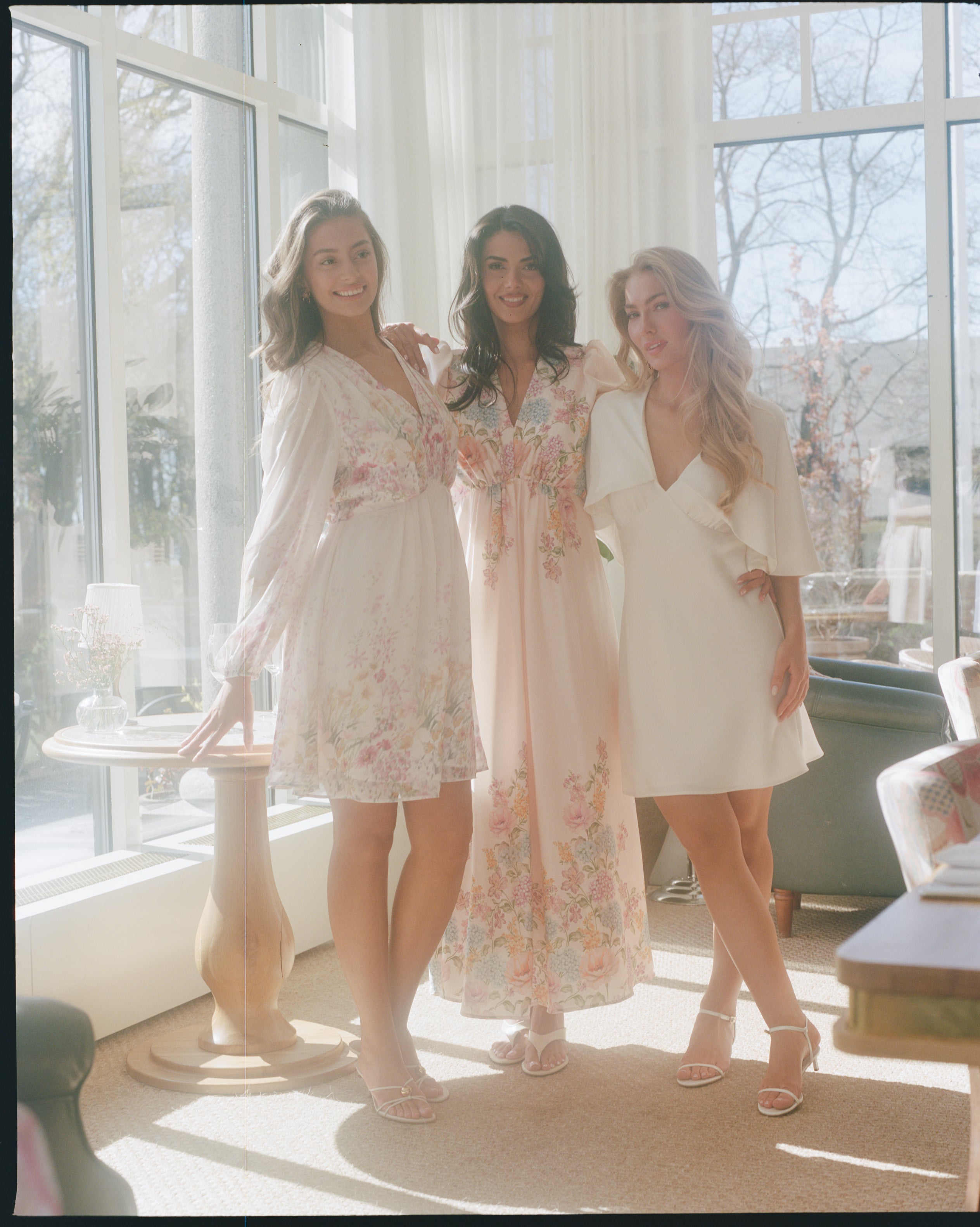Maja Chiffon Mini Dress - Light Pink