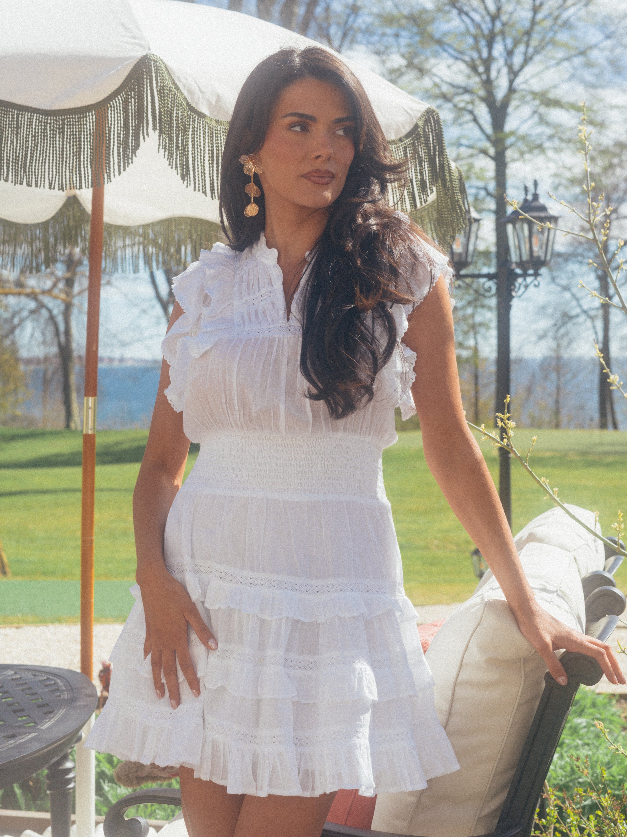 Fryd Voile Dress - White