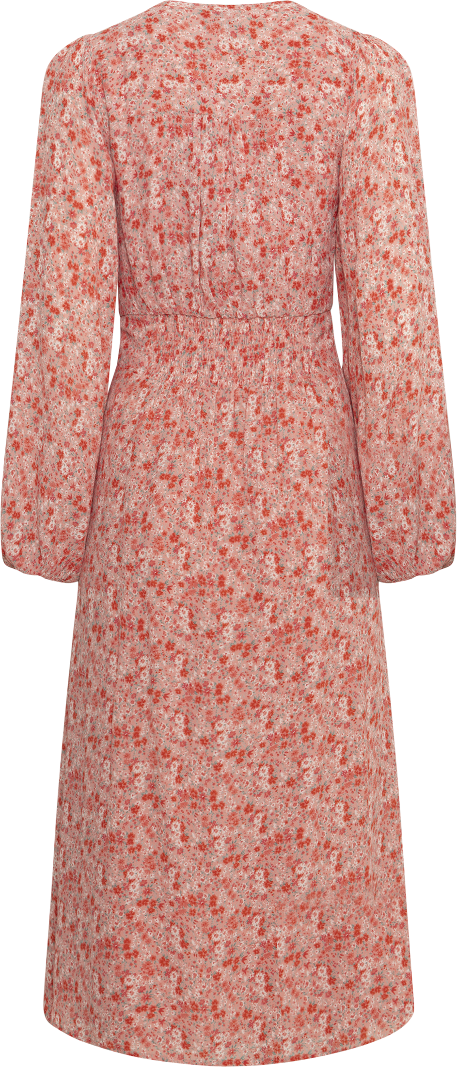 Una Crepe Midi Dress - Light Pink Floral