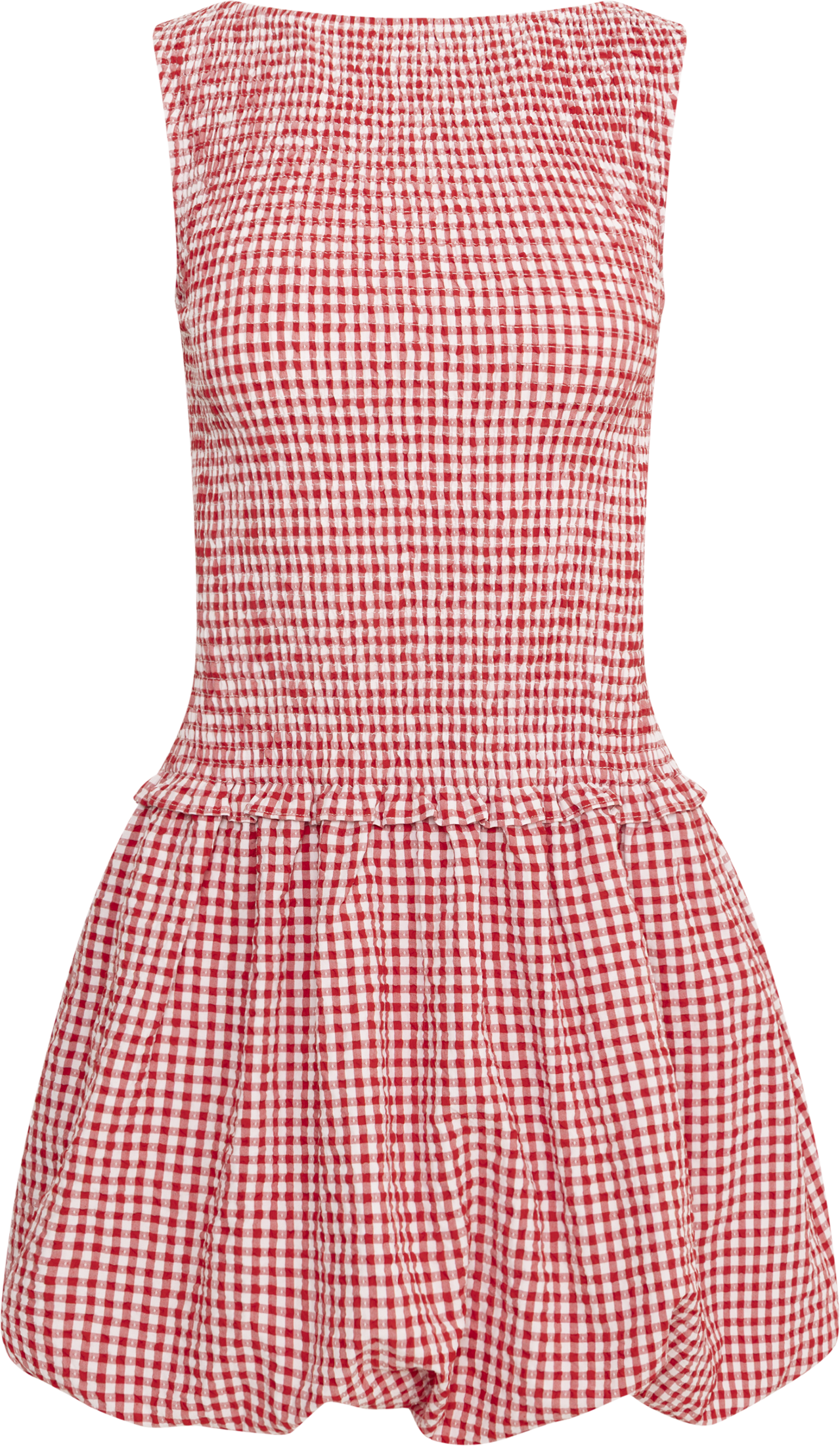 Tora Gingham Mini Dress - Red